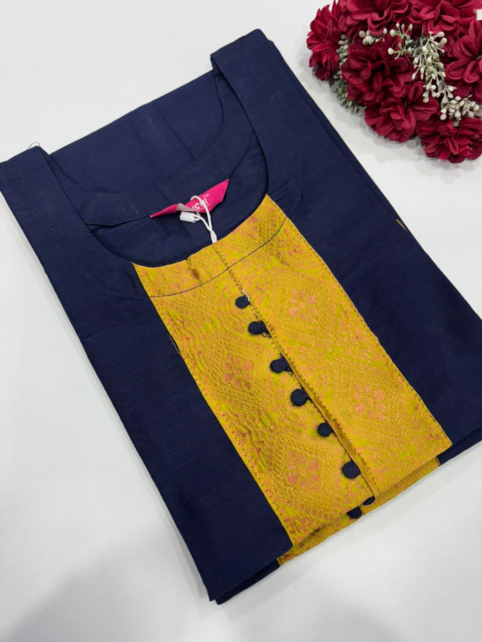 Semi Raw Silk Kurti – sharanz