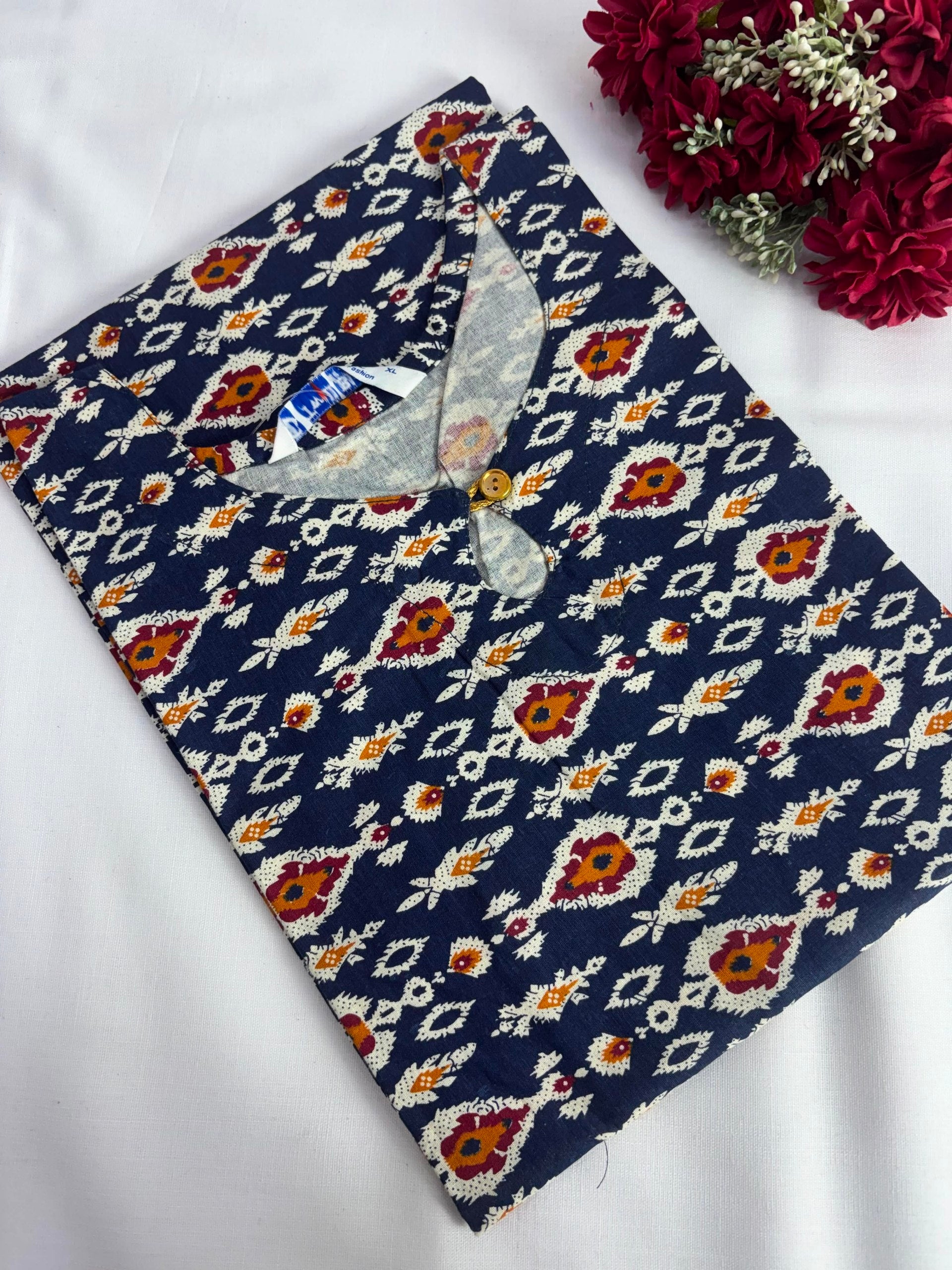 Kalamkari printed cotton kurti