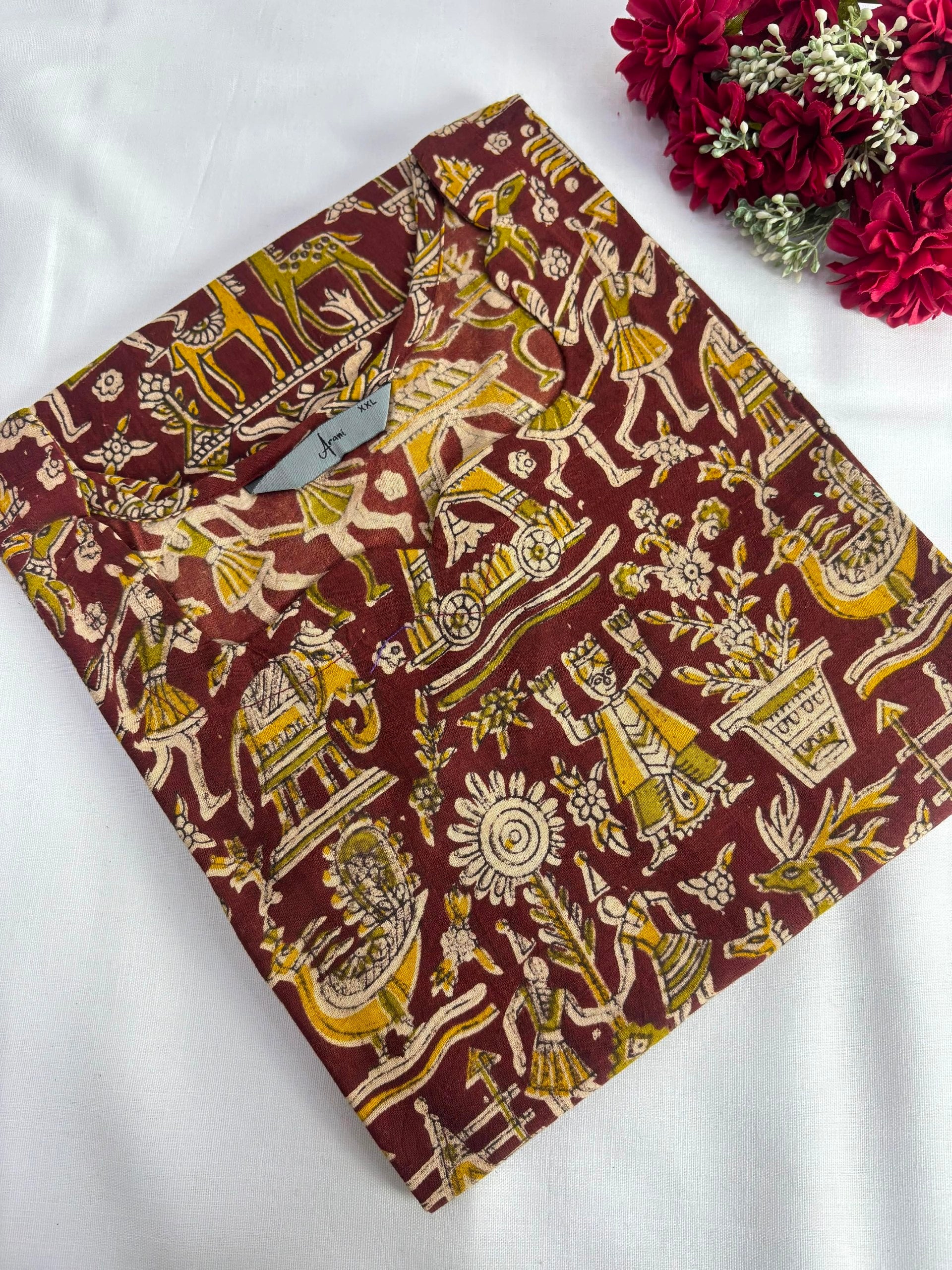 Kalamkari printed cotton kurti 4