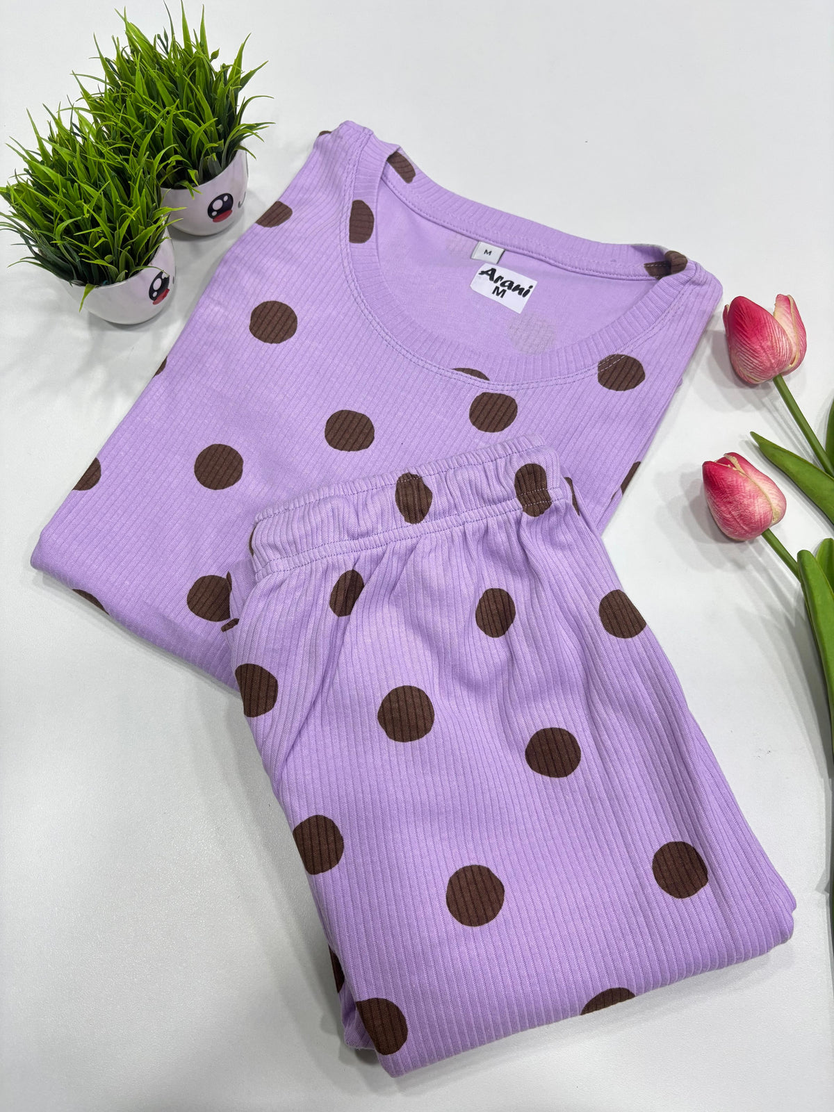 SS9669 Women’s knitted cotton Night Suit
