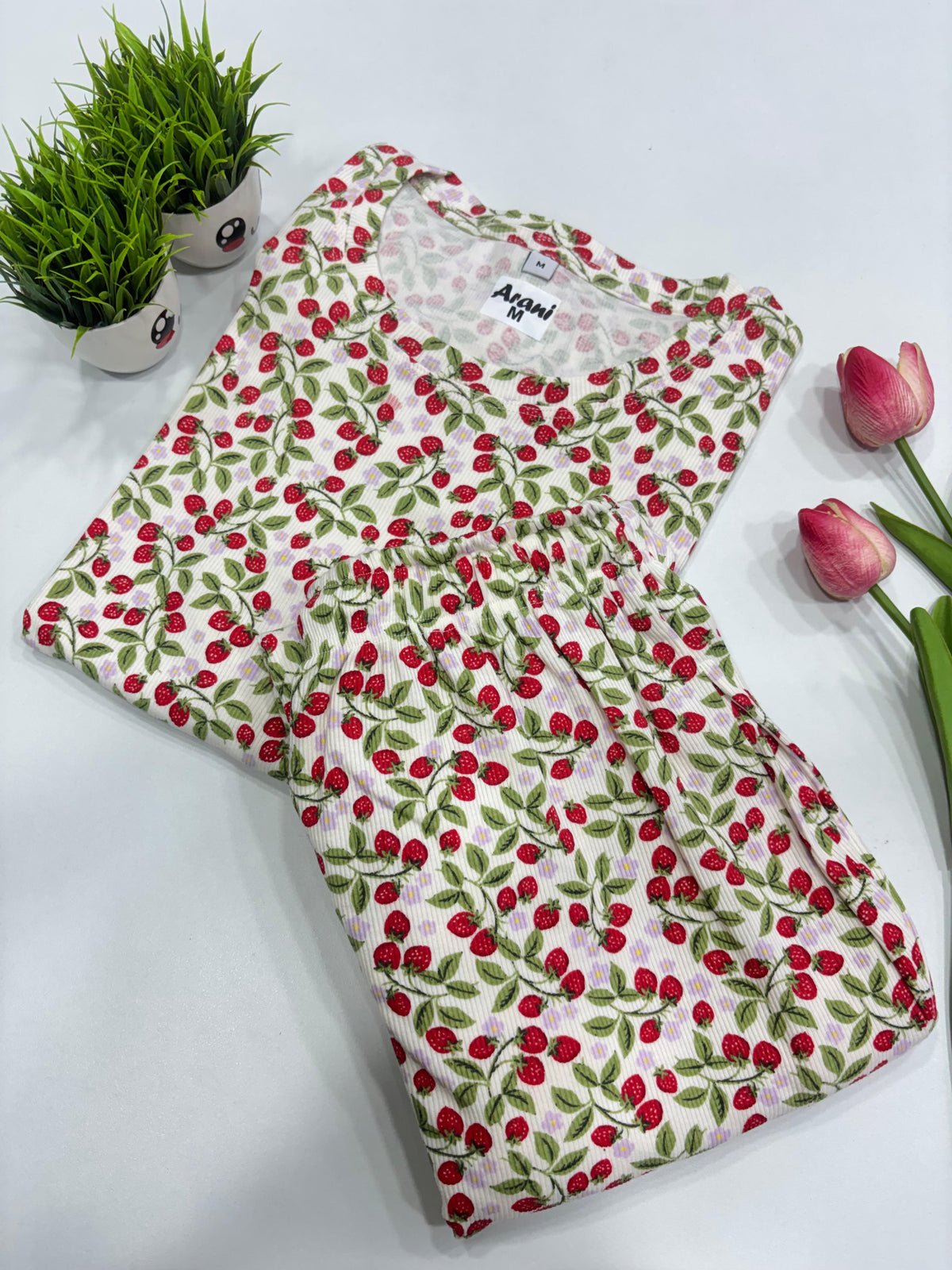 SS9668 Women’s knitted cotton Night Suit