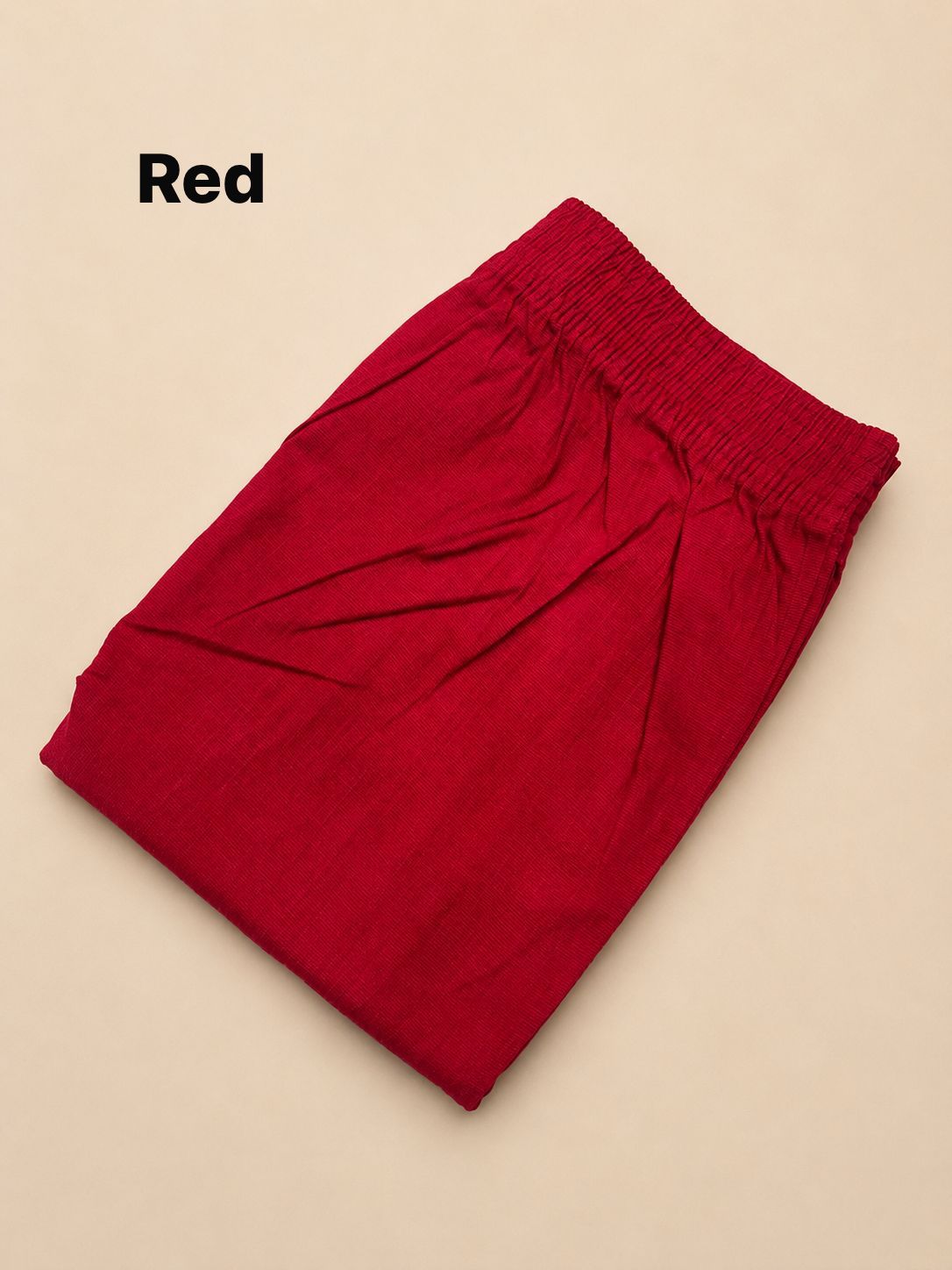 Straight Fit Stretchable Pant - RED