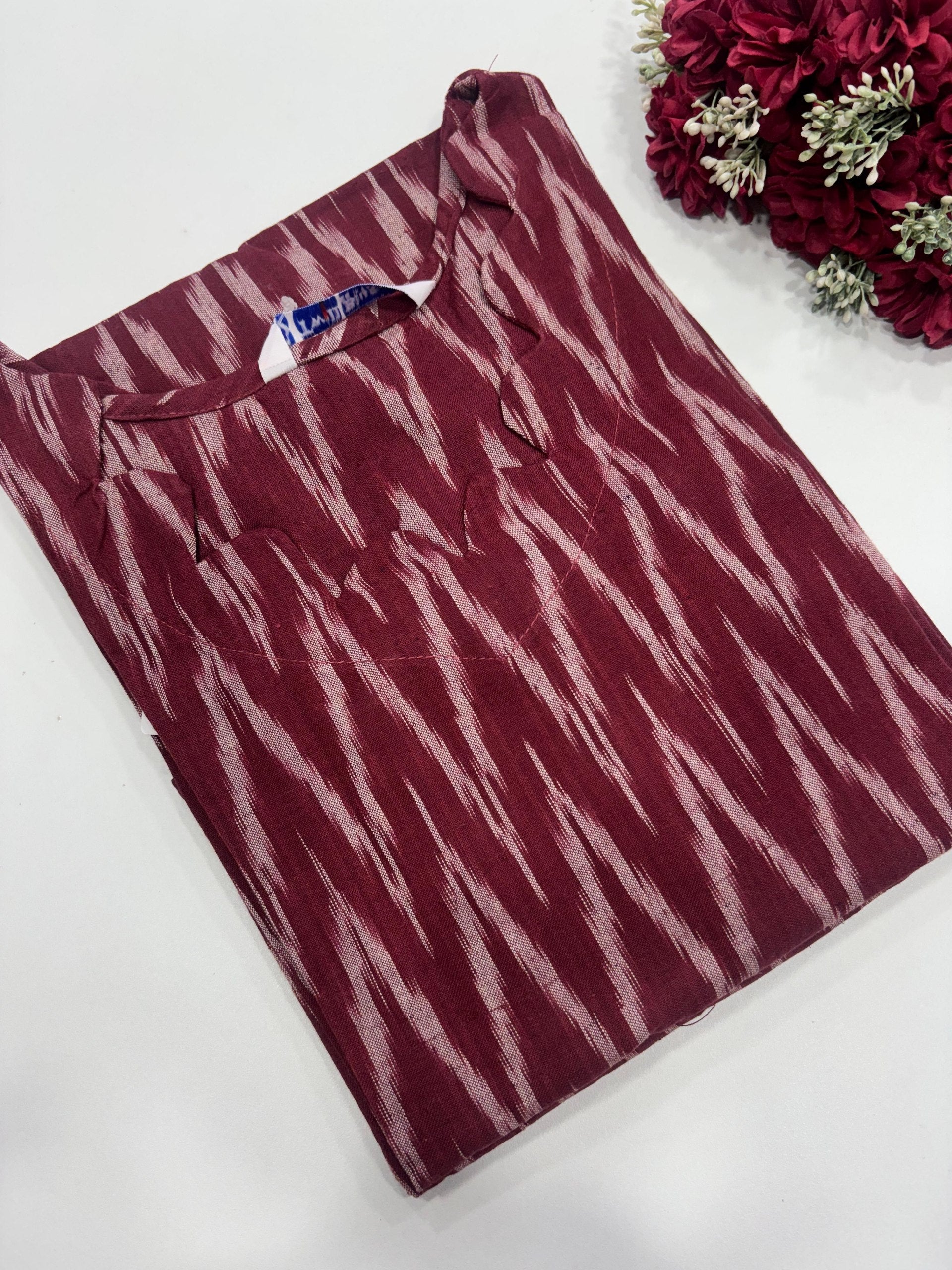SS7463 Ikkat Cotton Kurti