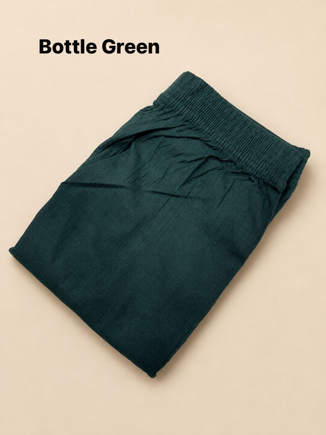 Straight Fit Stretchable Pant - BOTTLE GREEN