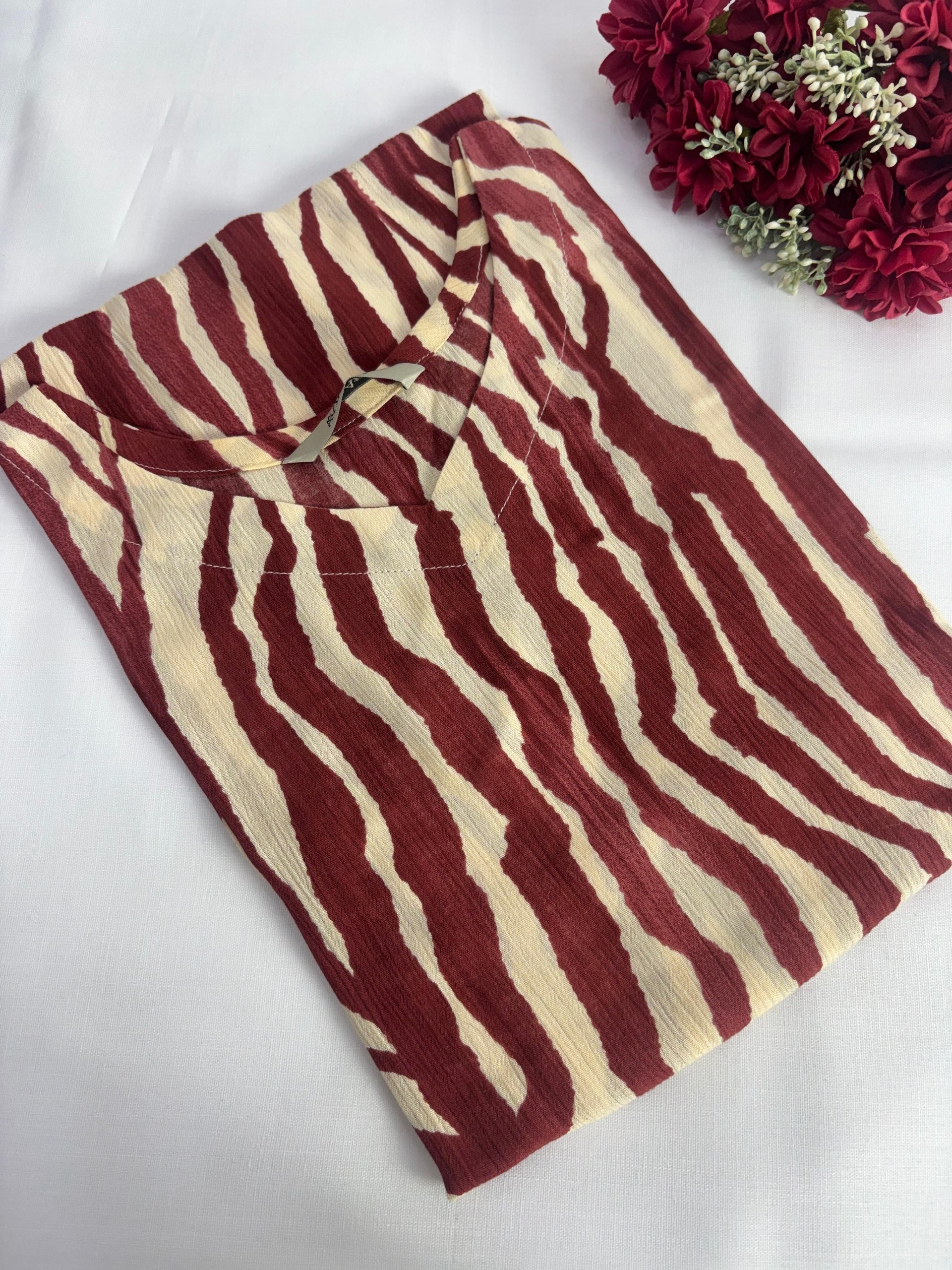 Wrinkle Rayon Side Open Kurti