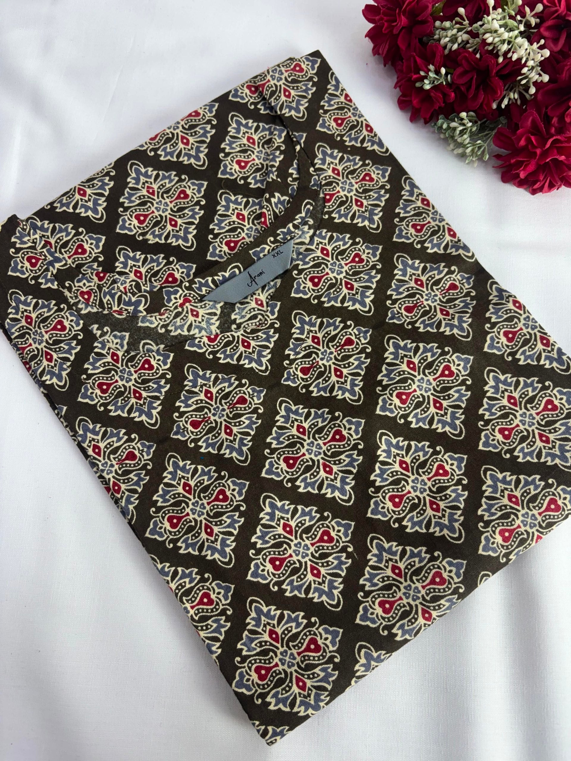 Kalamkari printed cotton kurti