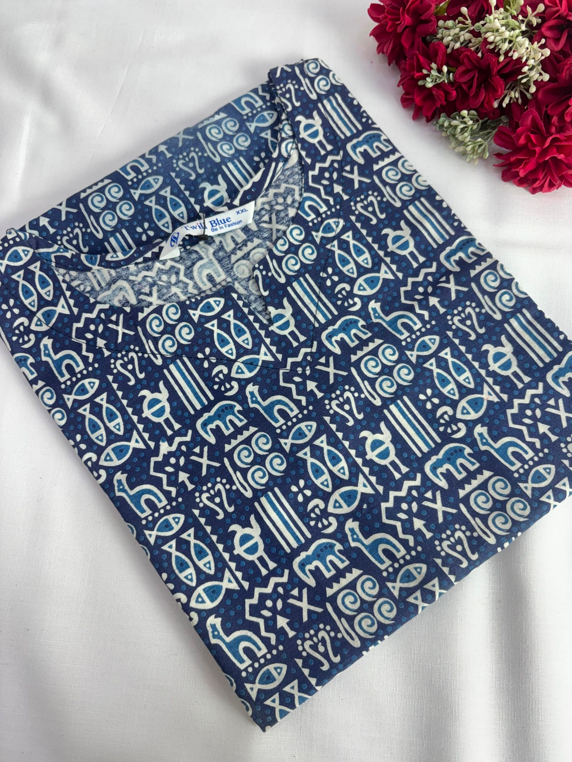 Kalamkari printed cotton kurti 2