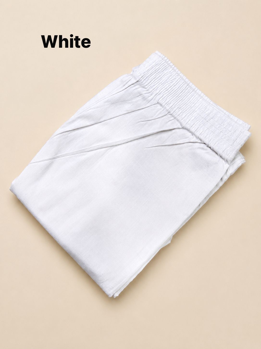 Straight Fit Stretchable Pant - WHITE