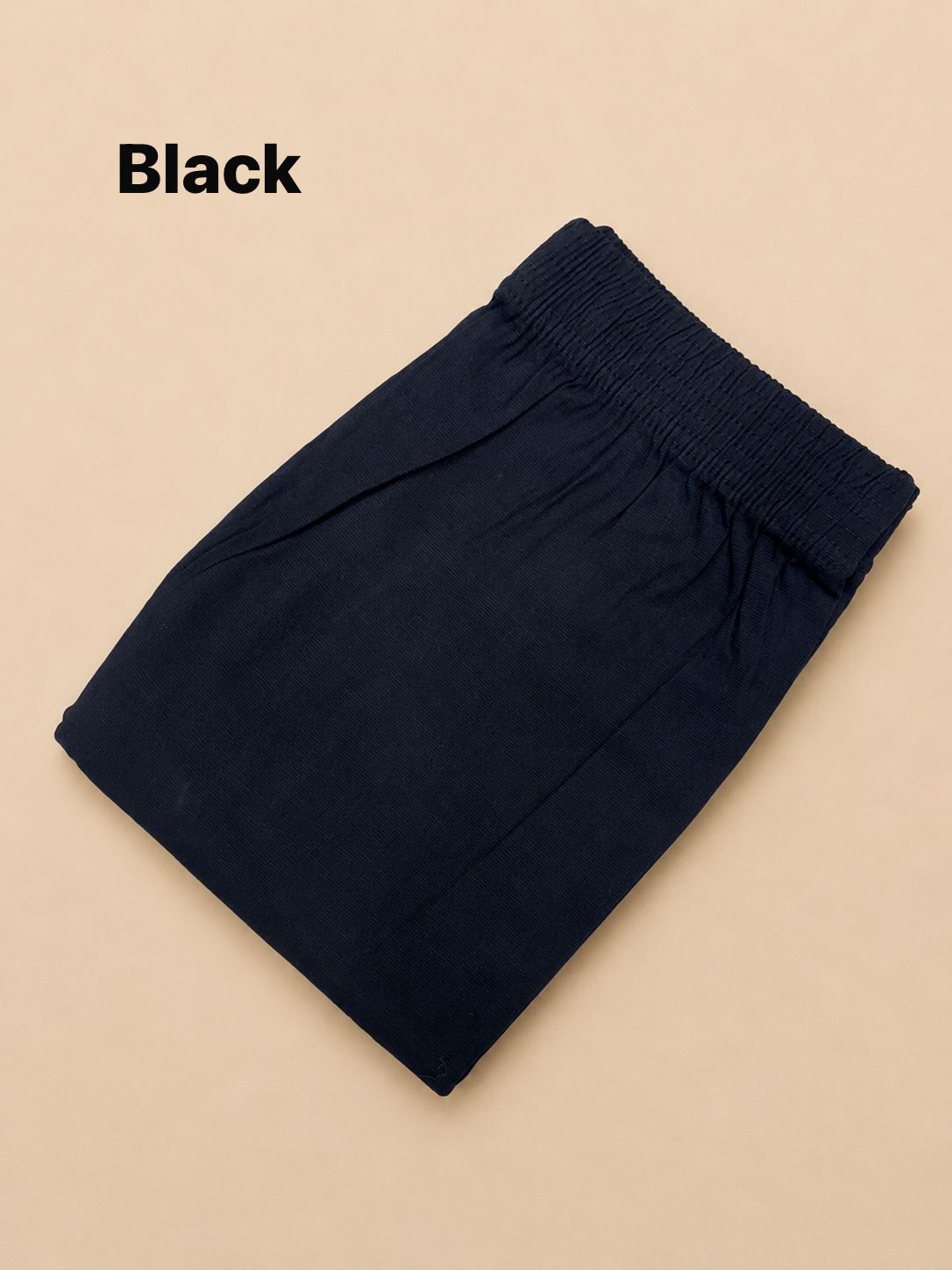 Straight Fit Stretchable Pant - BLACK