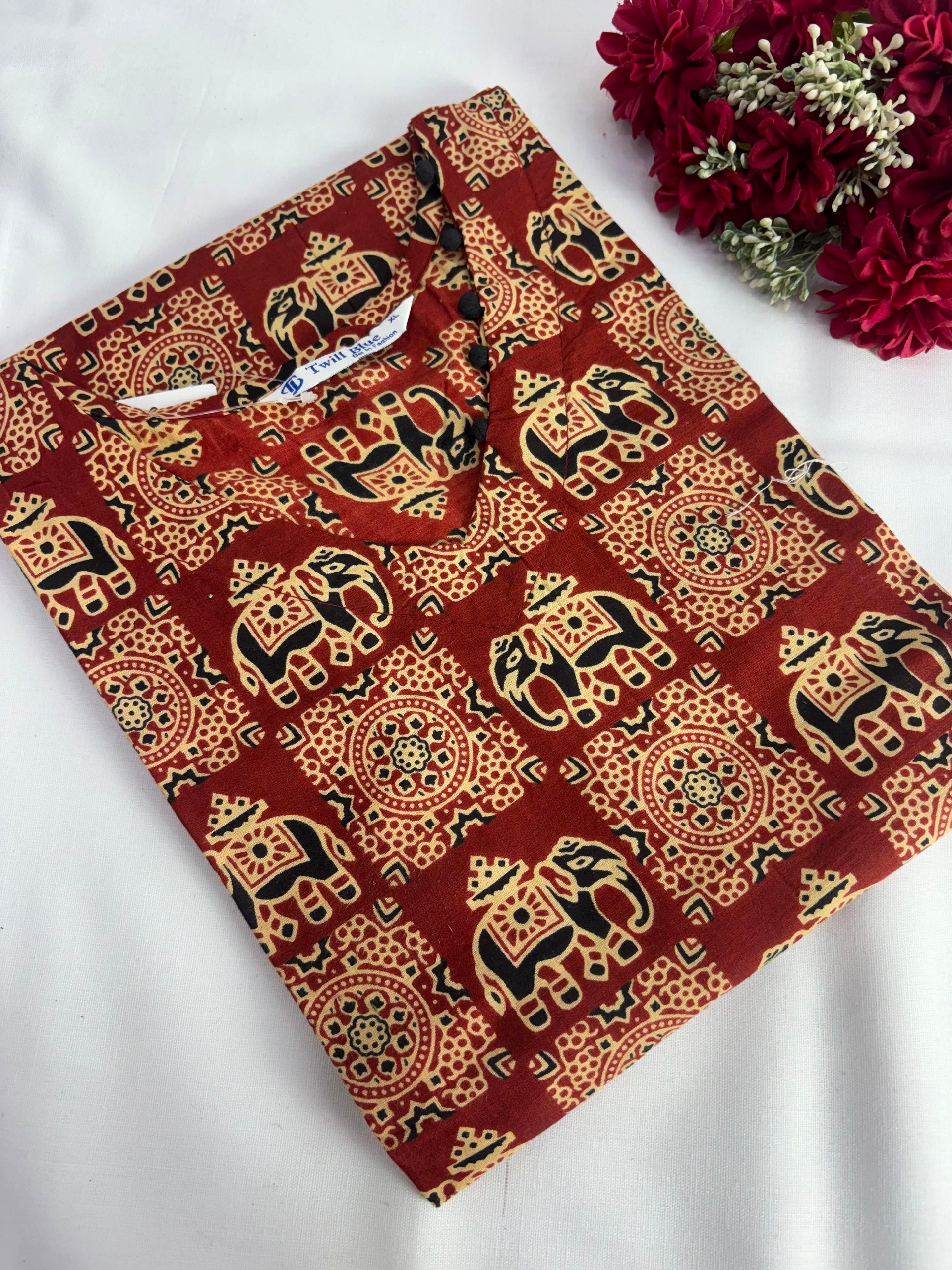 Kalamkari printed cotton kurti 4