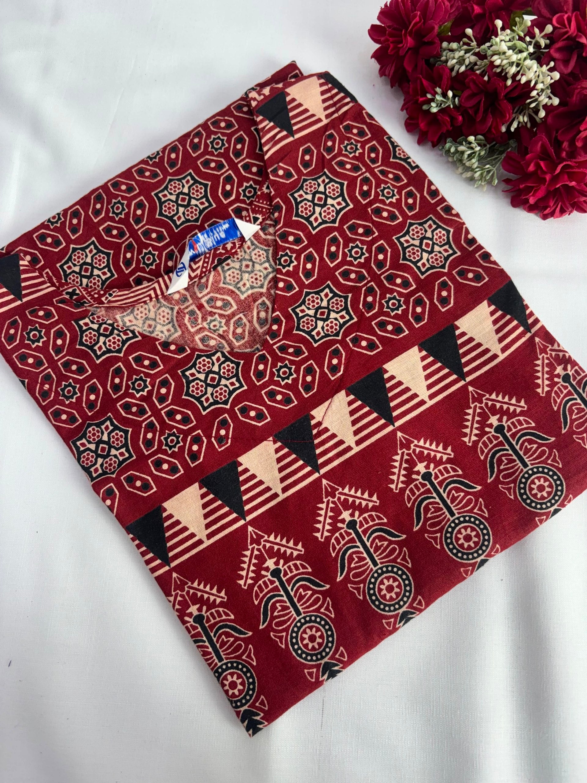 Kalamkari printed cotton kurti 3
