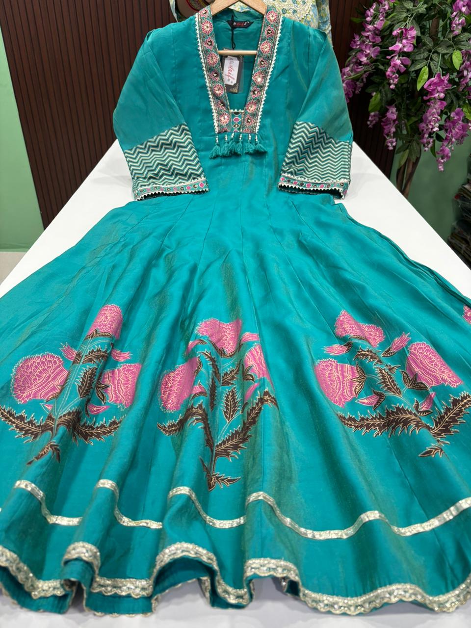 SS9120 Premium Roman Silk Anarkali
