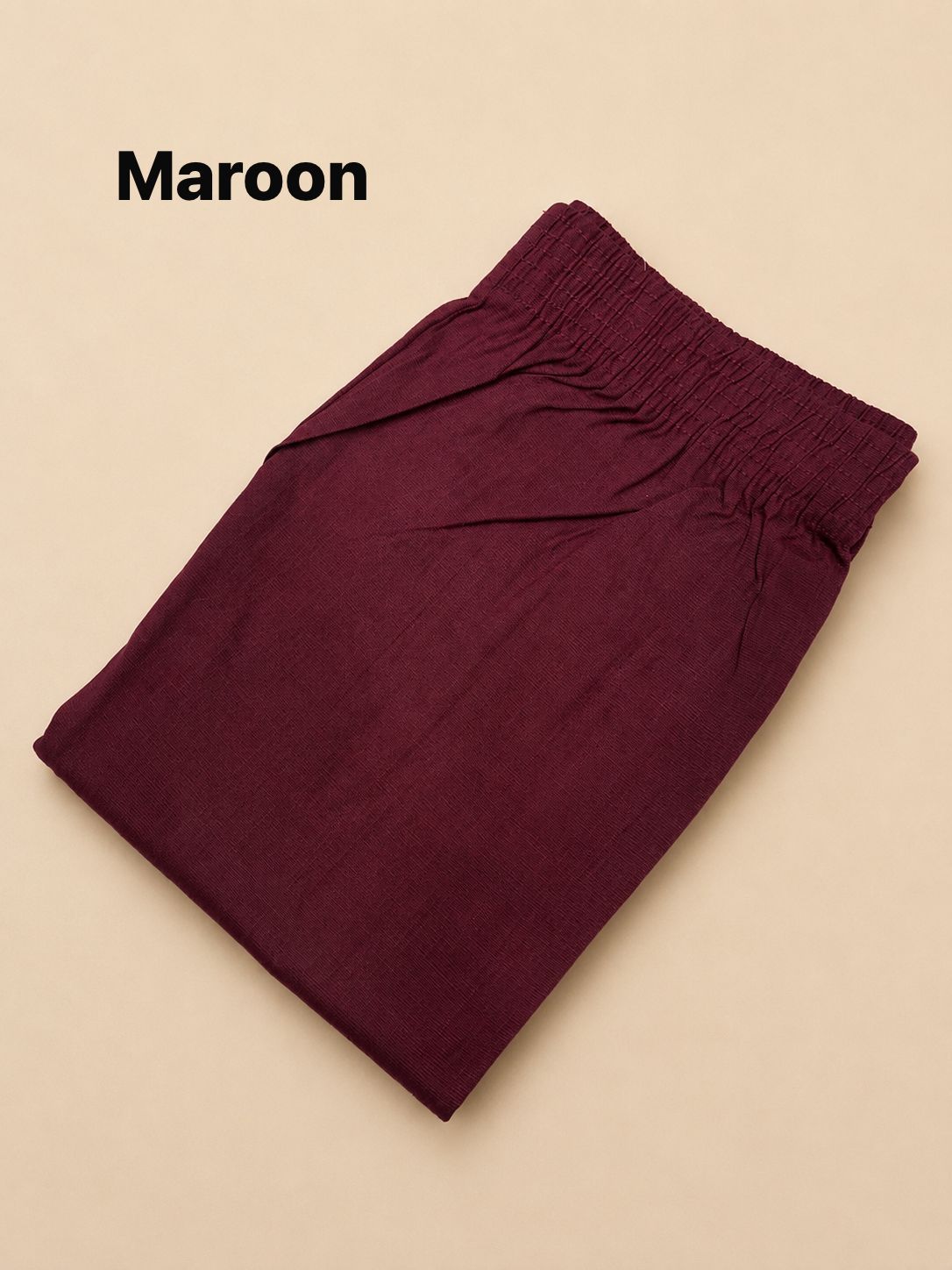 Straight Fit Stretchable Pant - MAROON