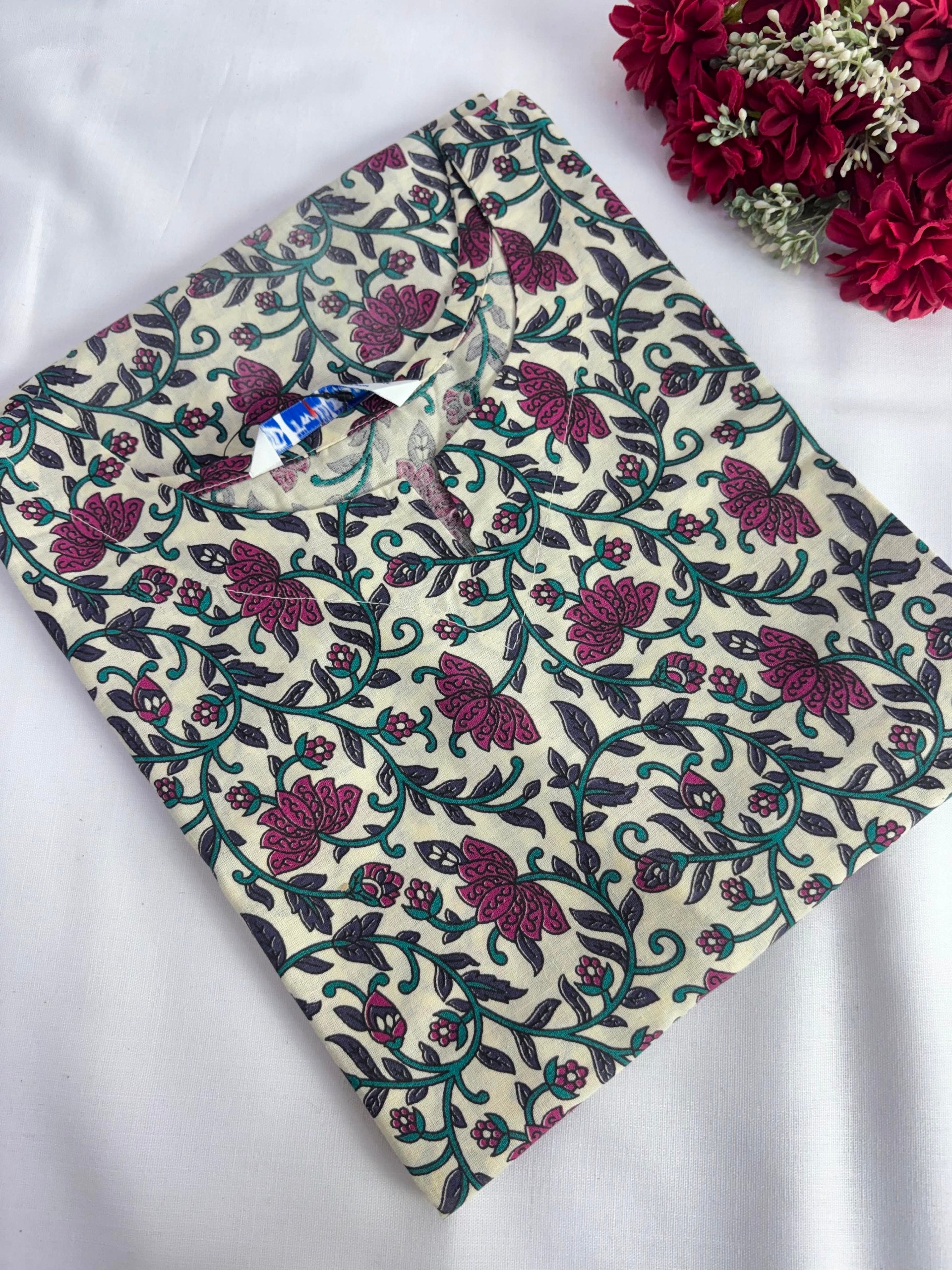 Kalamkari printed cotton kurti 3