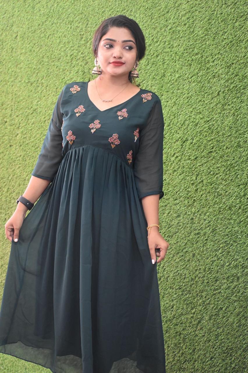 Georgette Alia Cut Kurti