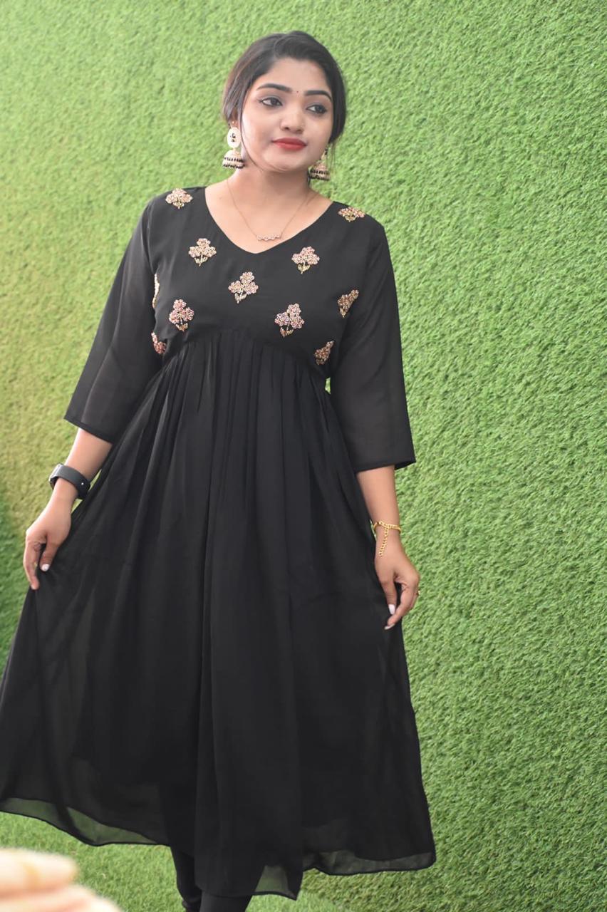Georgette Alia Cut Kurti