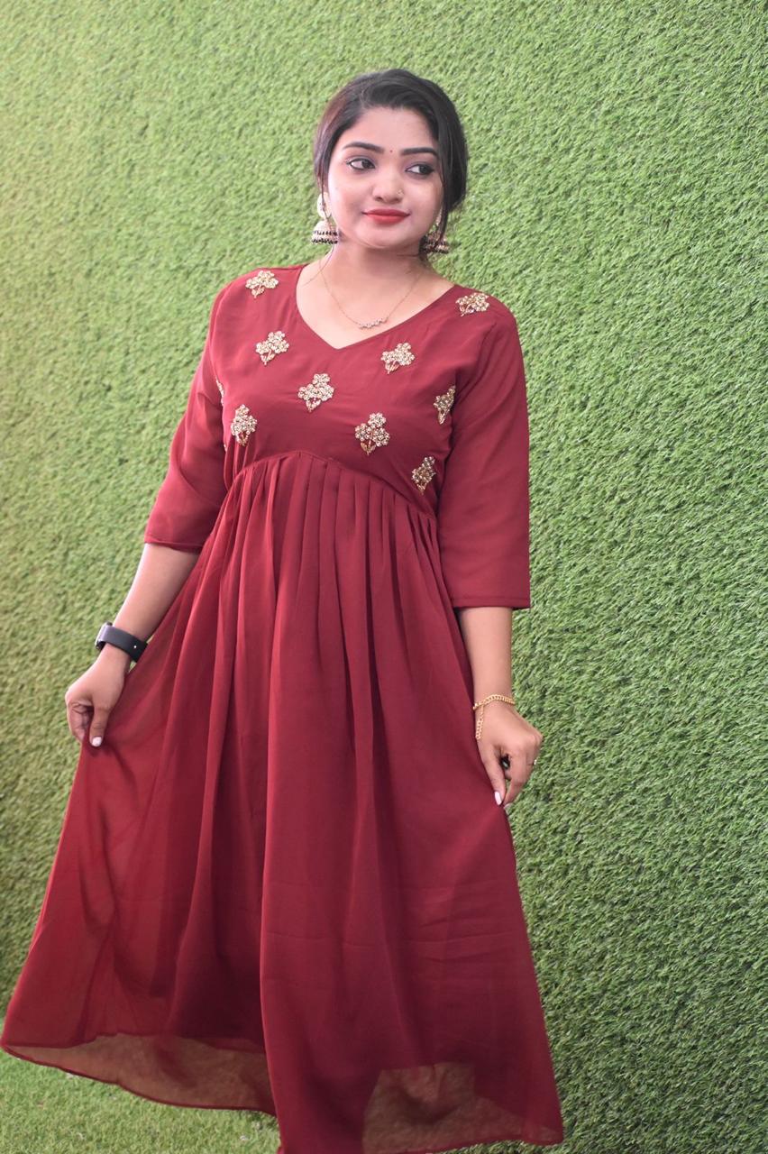 Georgette Alia Cut Kurti