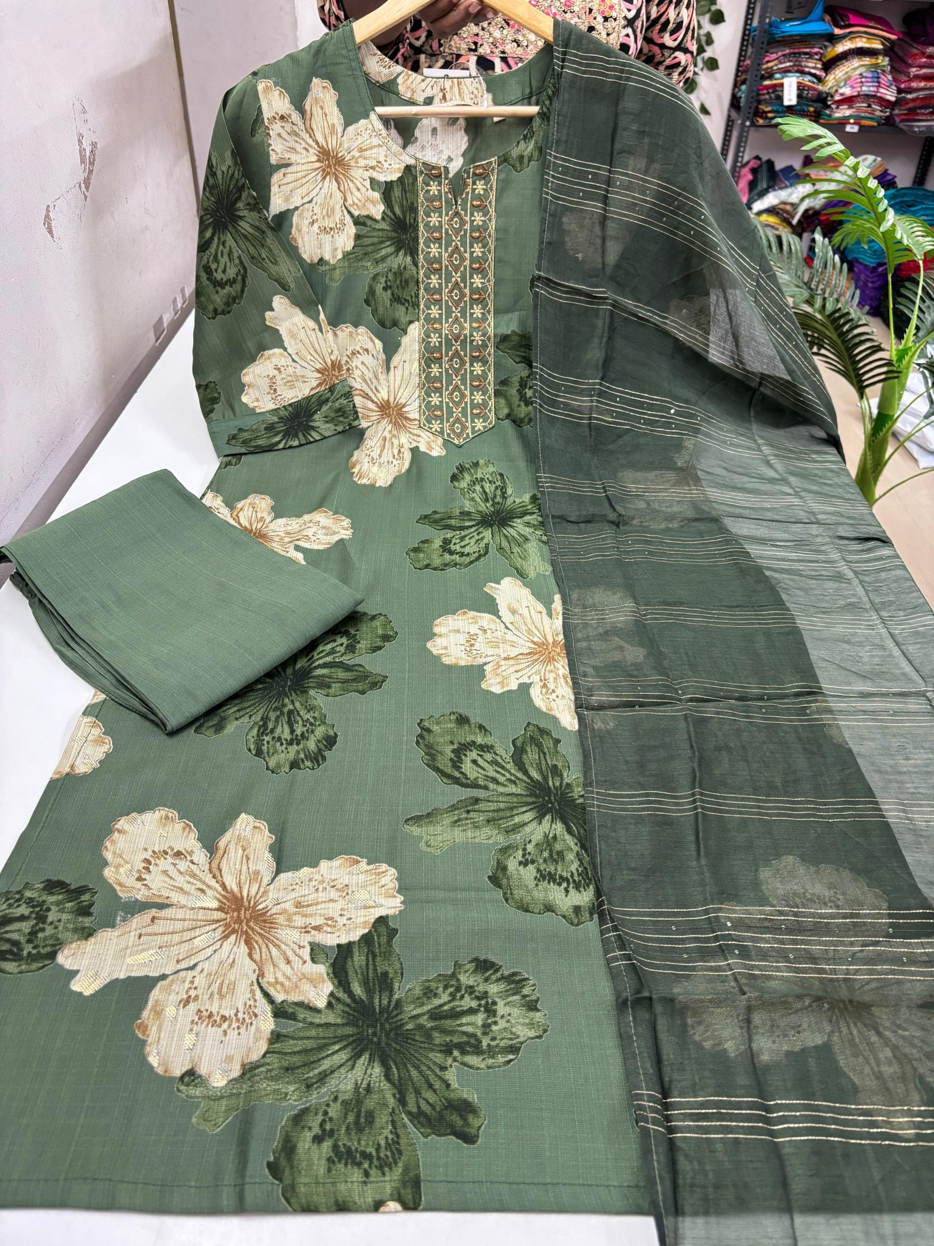 Vatican Silk Kurti With Pant & Dupatta Set