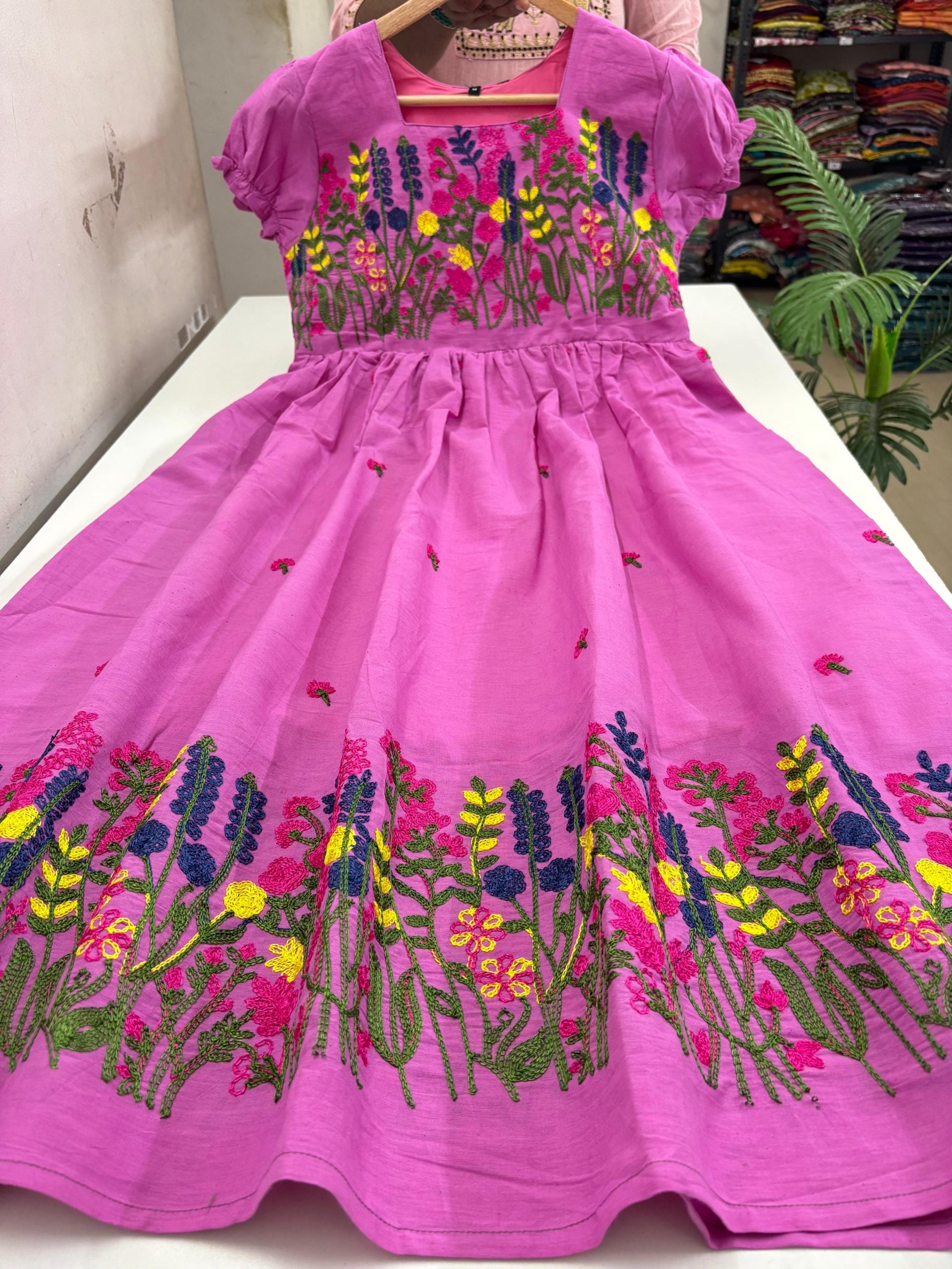 Kora Cotton Embroidered Frock