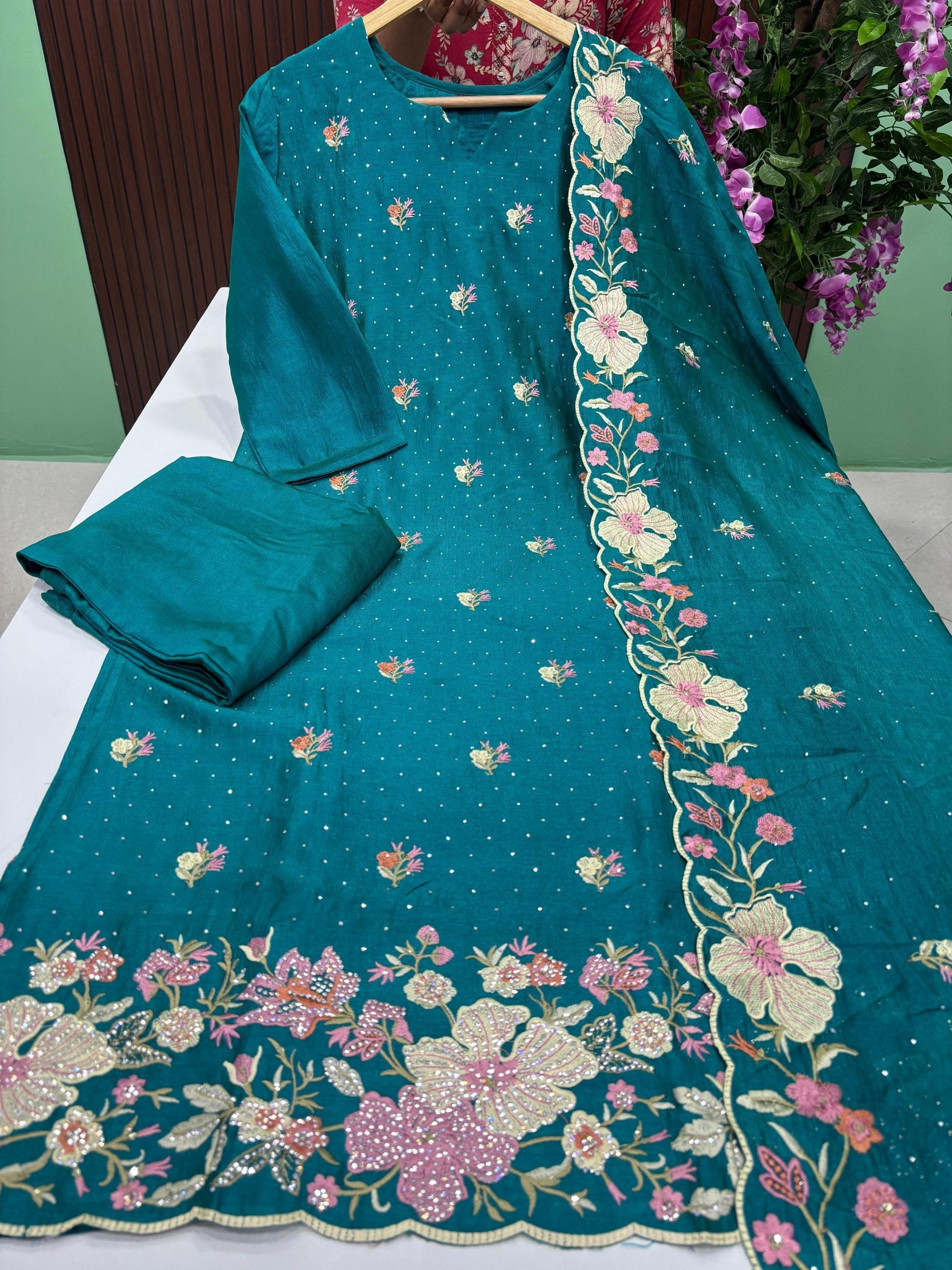 SS6147 Premium Vichitra Silk Salwar Set