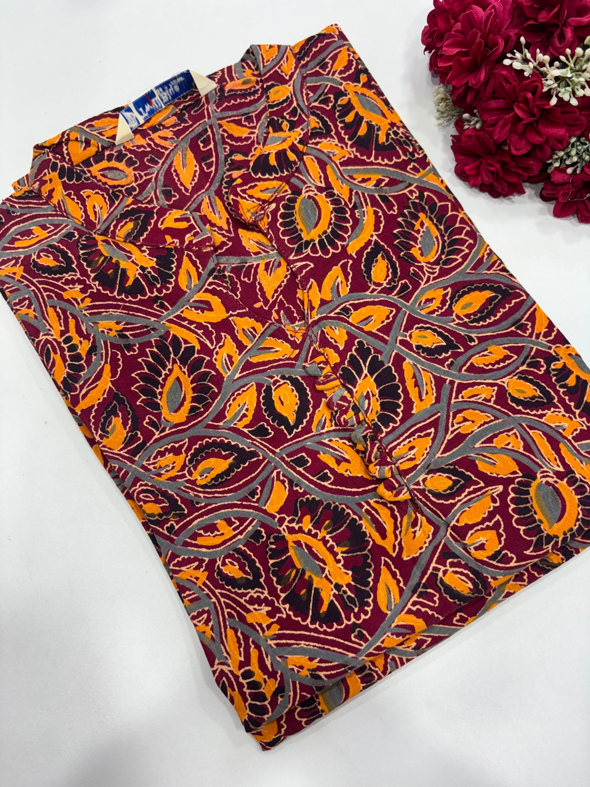 SS6290 Kalamkari Printed Cotton Kurti