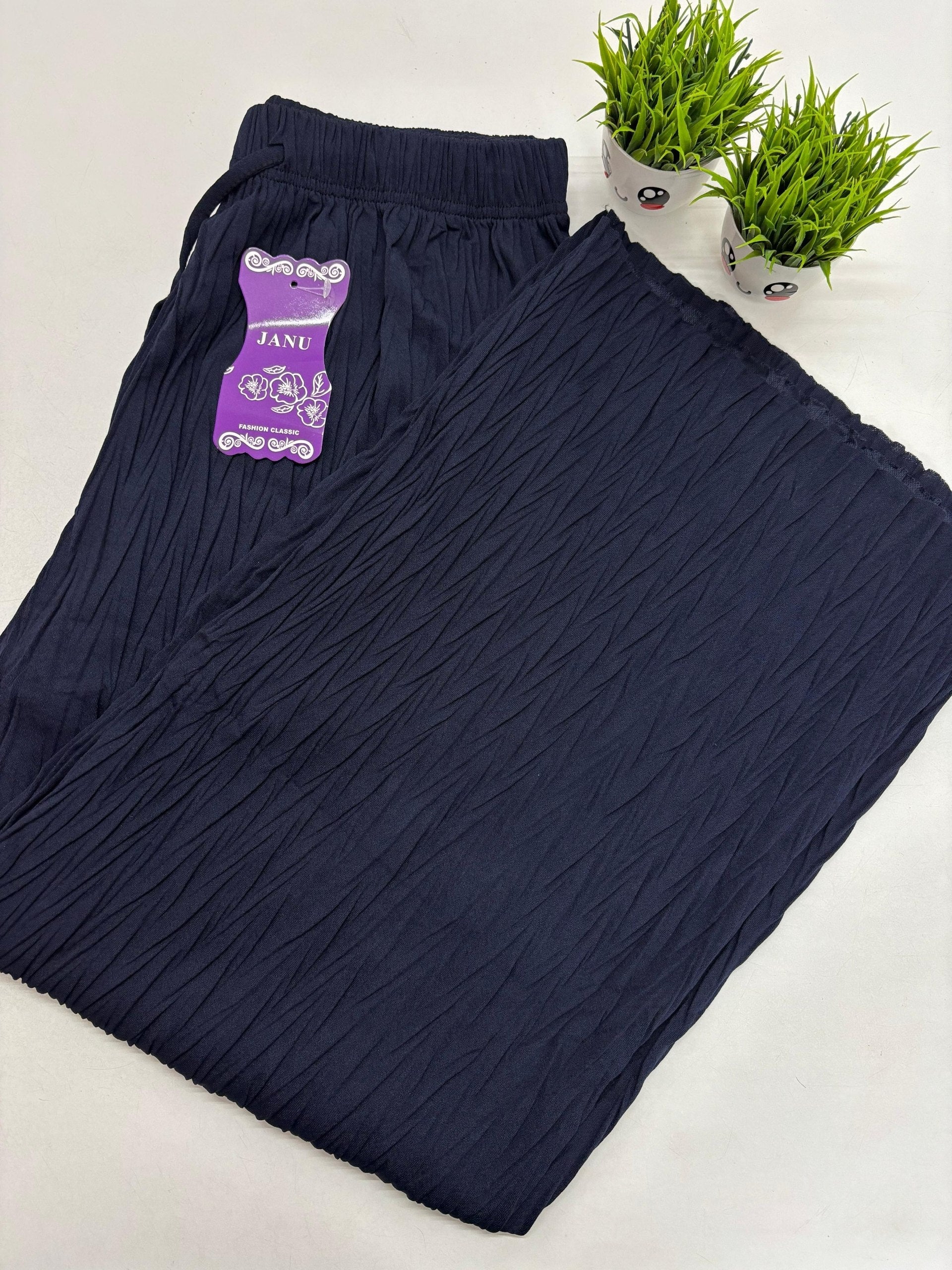 SS6871 Palazzo Pants Navy Blue