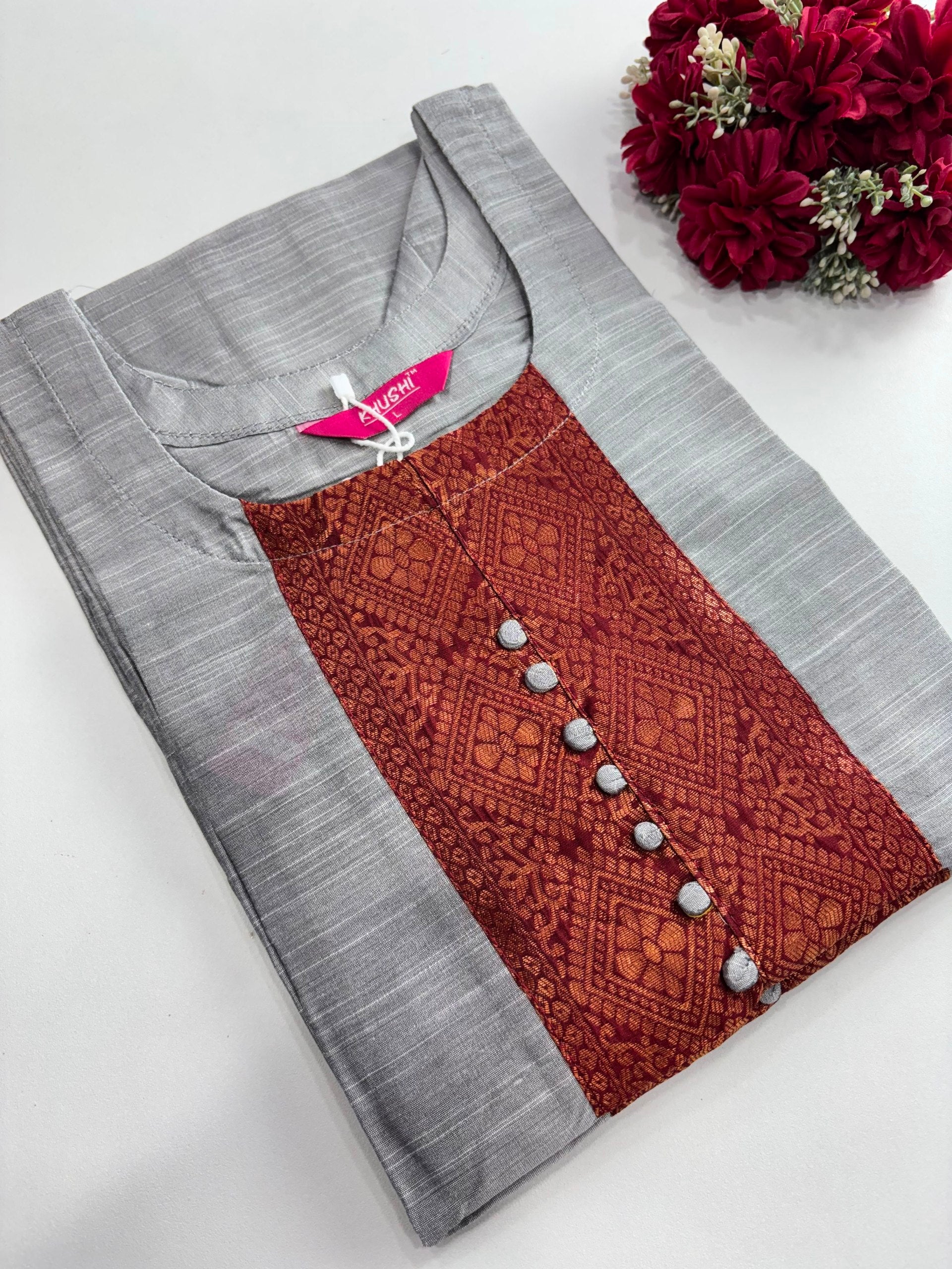 SS6949 Semi Raw Silk
