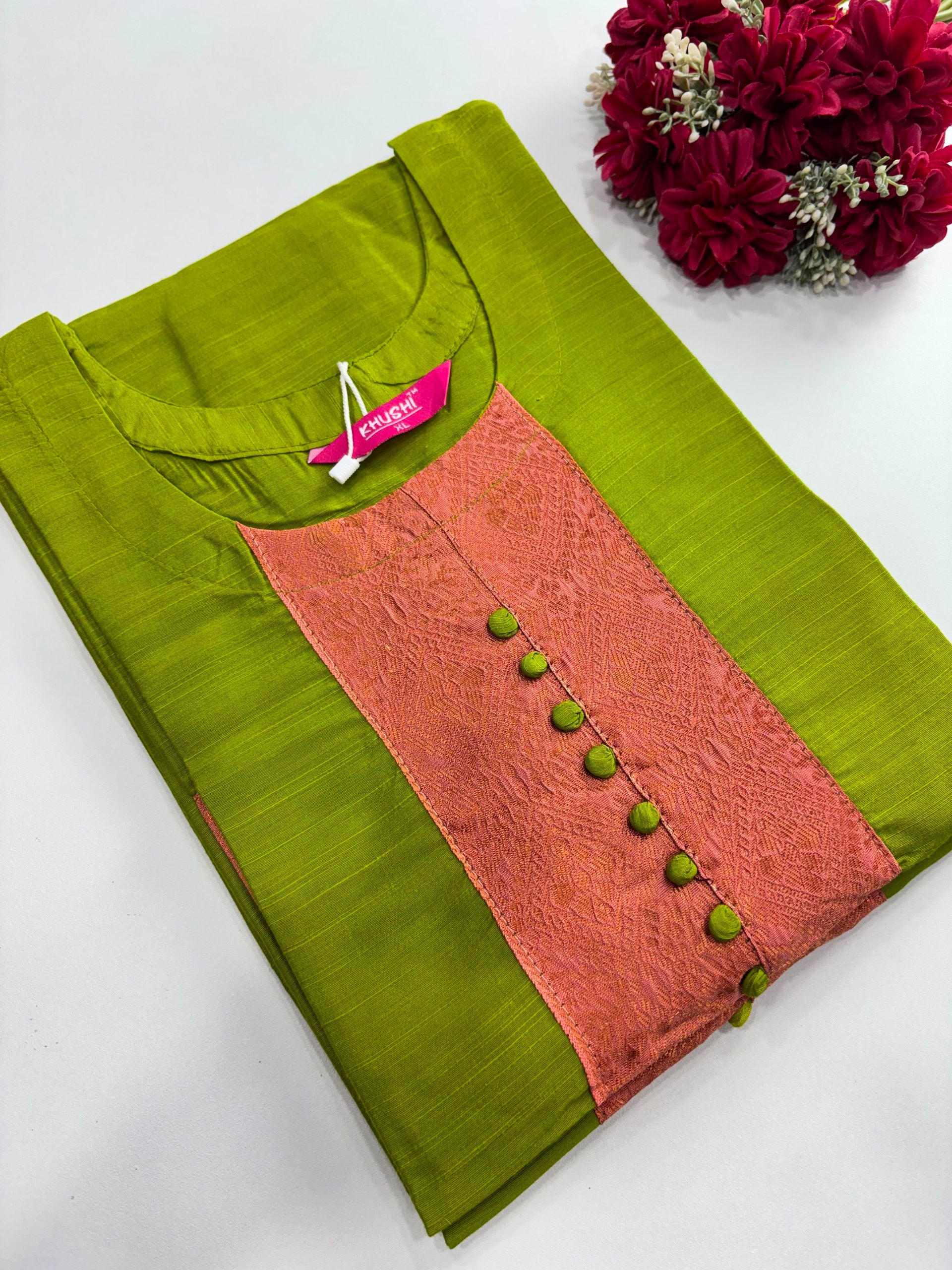 SS6953 Semi Raw Silk