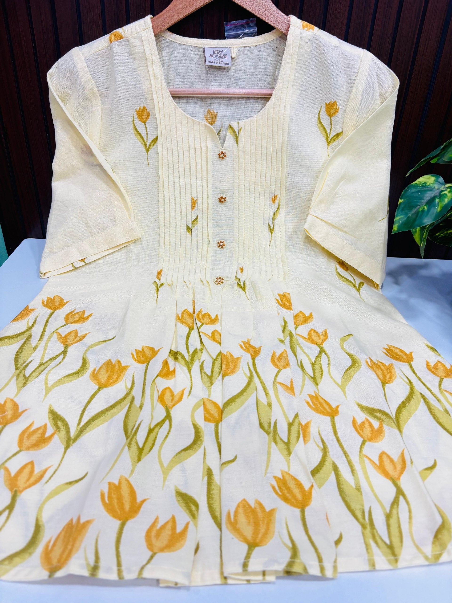 SS6966 Trendy Khadi Cotton Short Kurti