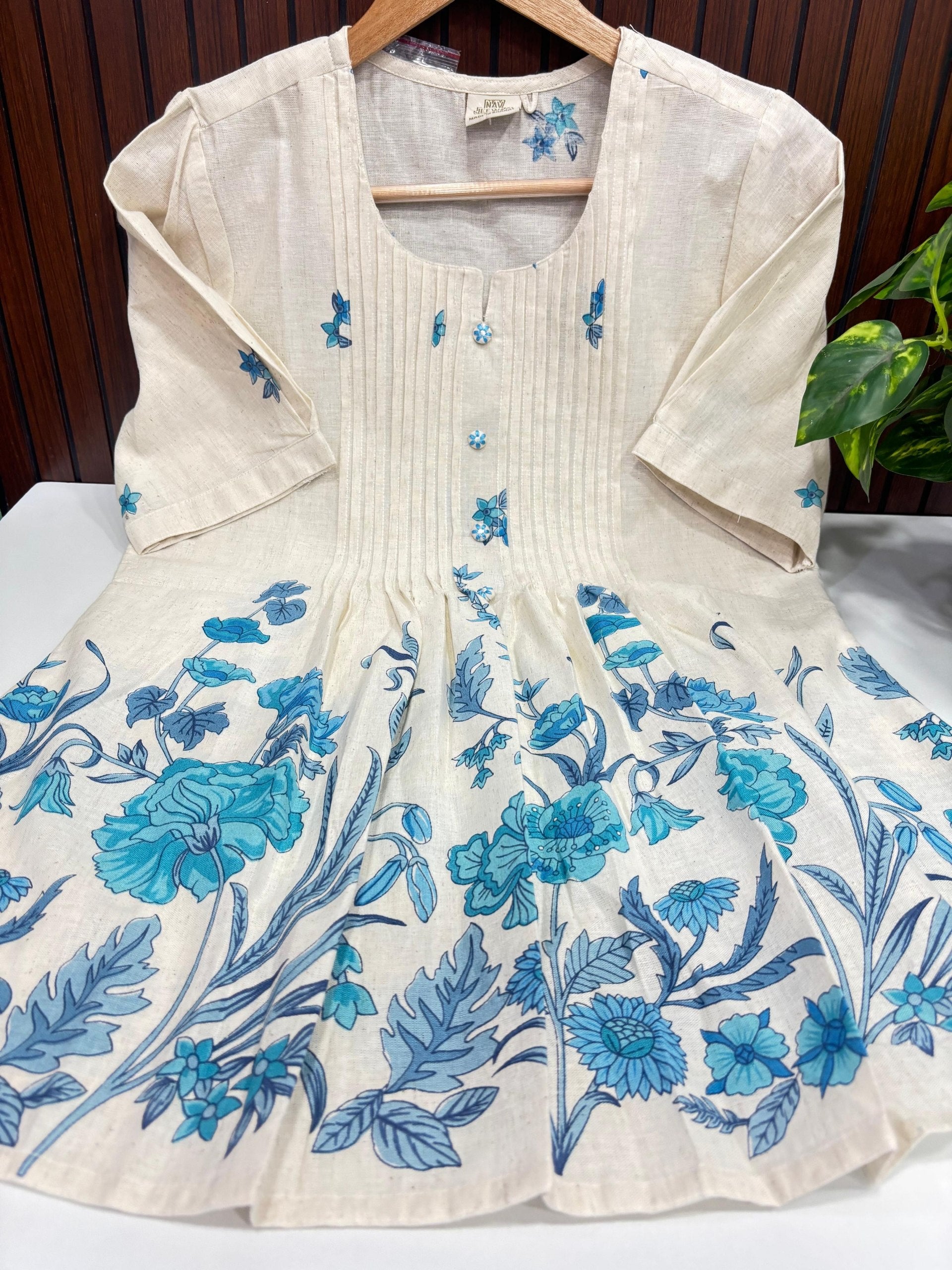 SS6969 Trendy Khadi Cotton Short Kurti