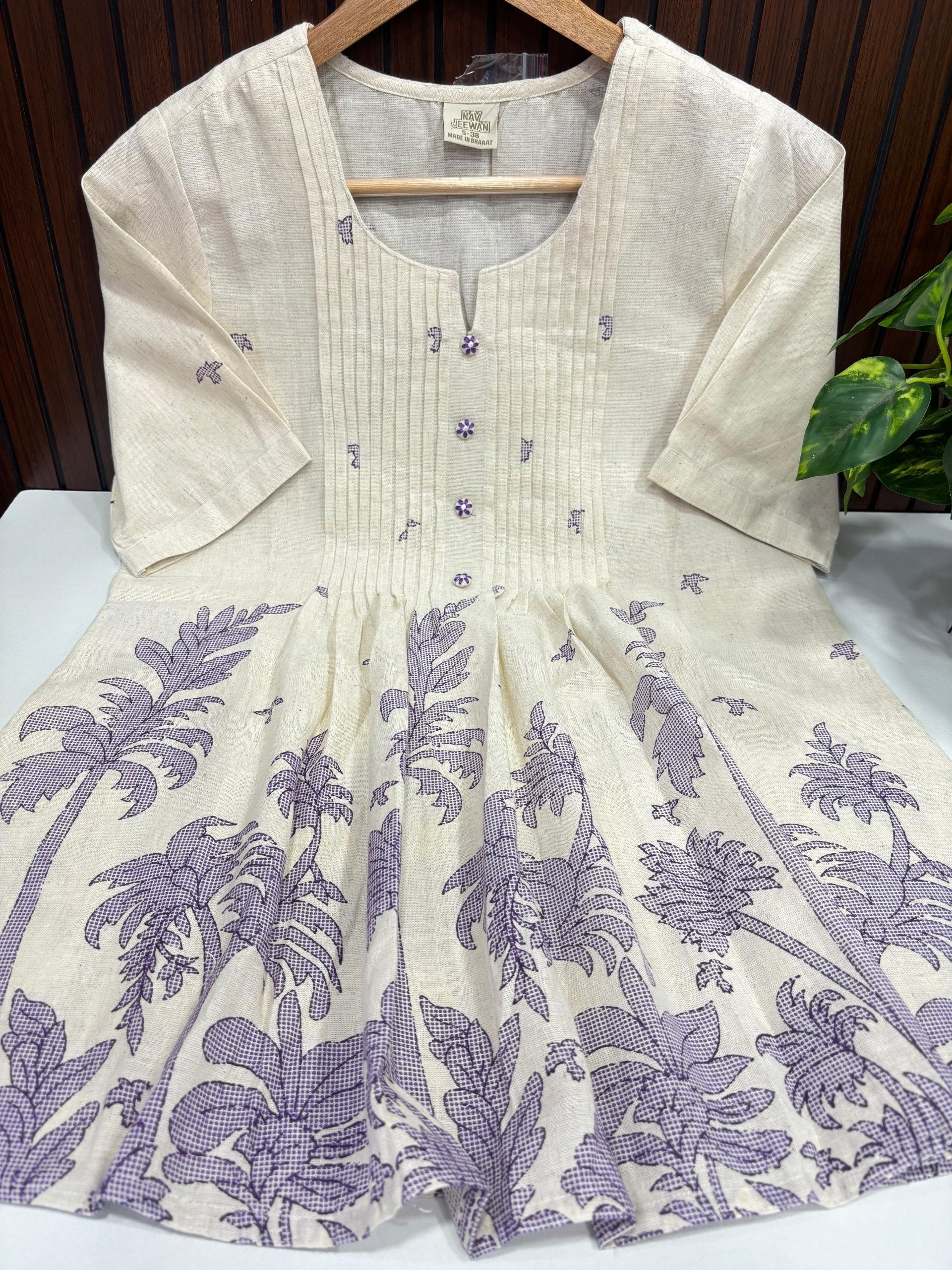 SS6971 Trendy Khadi Cotton Short Kurti