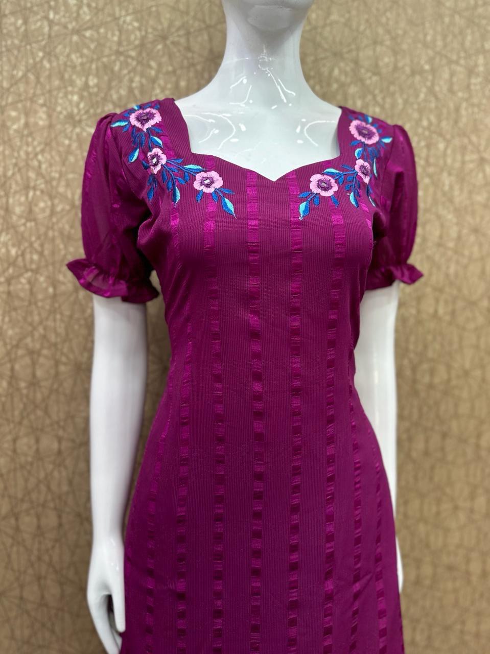 Chiffon A Line Frock