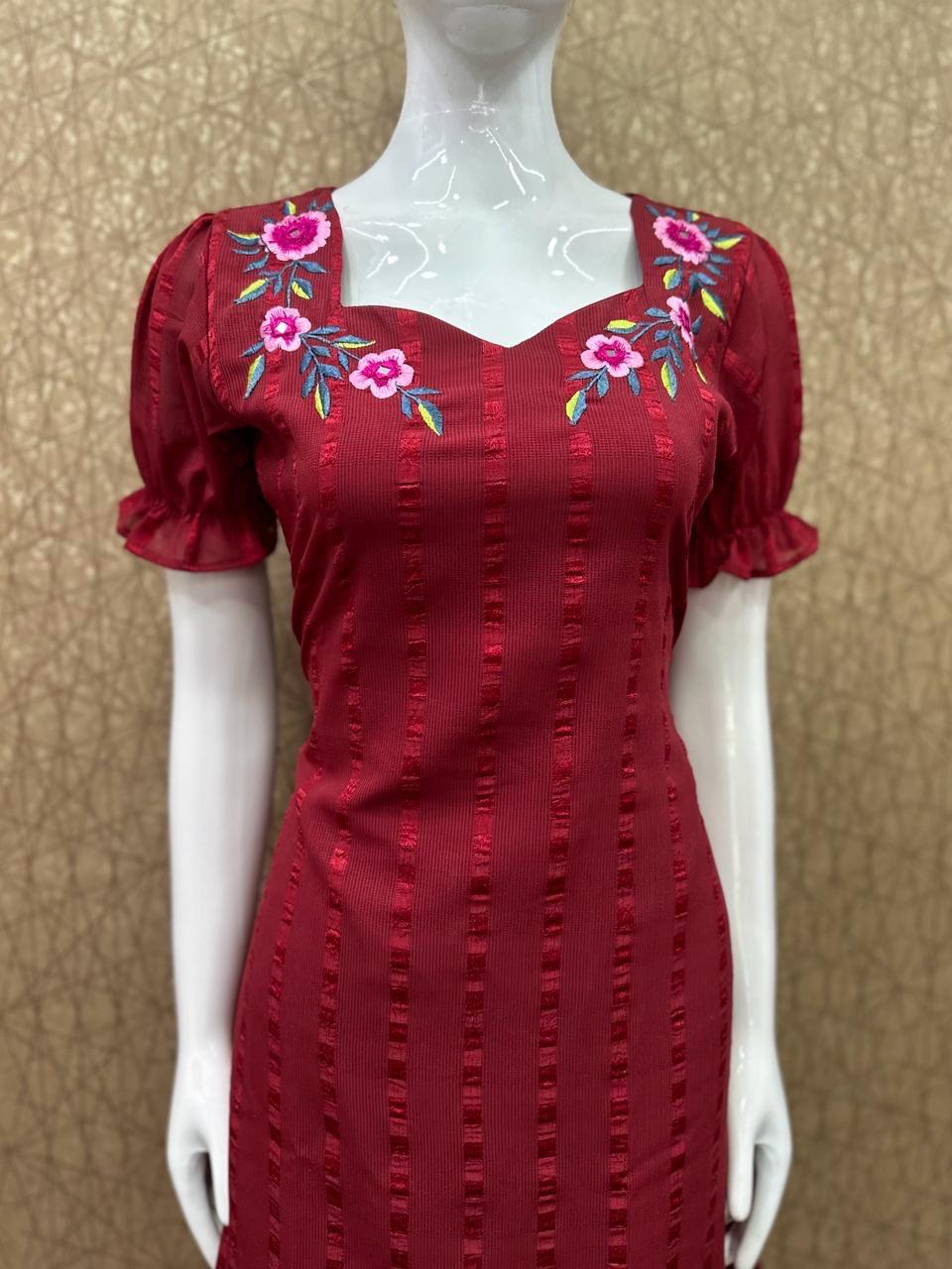 Chiffon A Line Frock