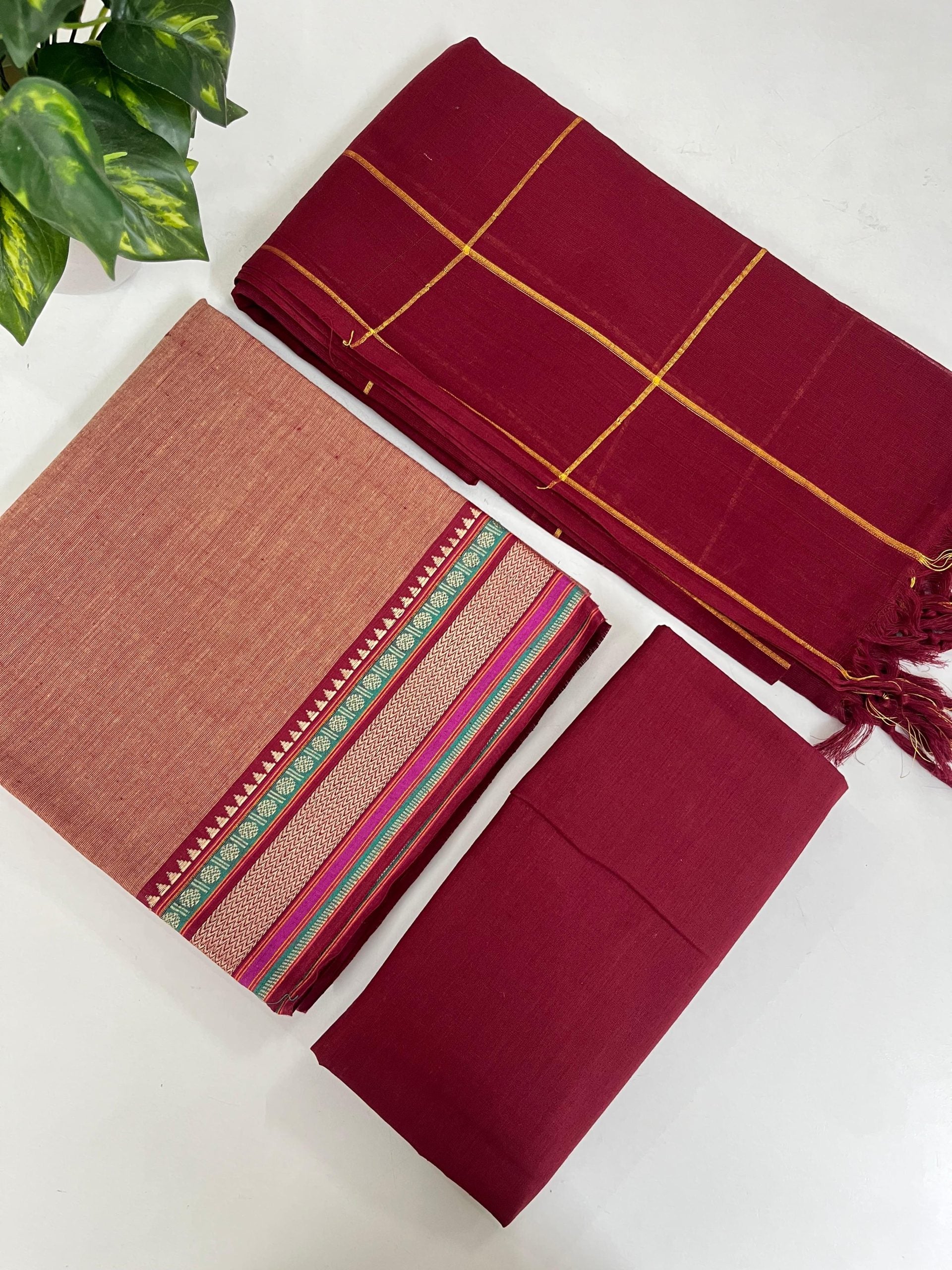 Mangalagiri Cotton Unstitched Salwar Material