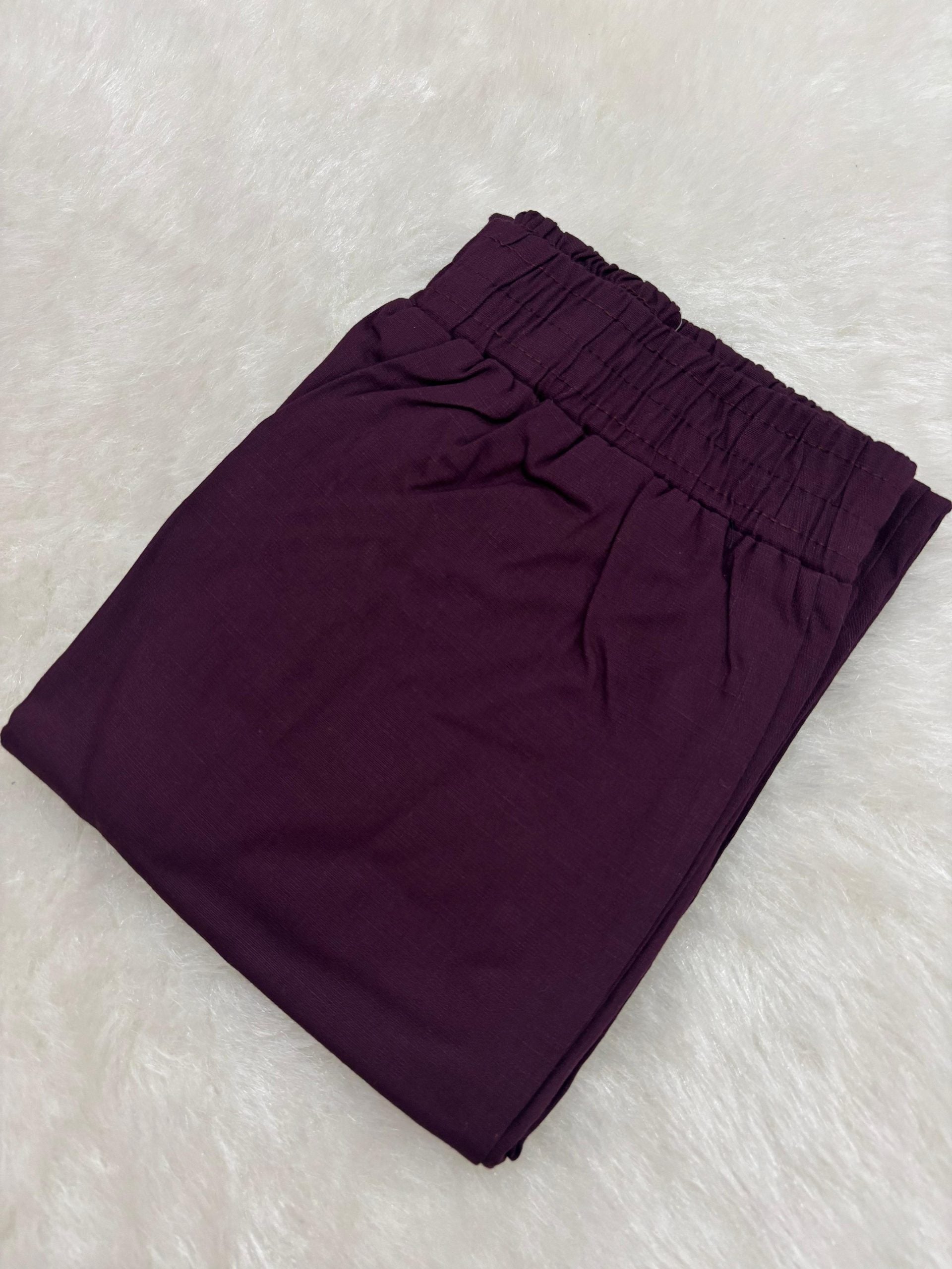 Straight Fit Stretchable Pant - WINE