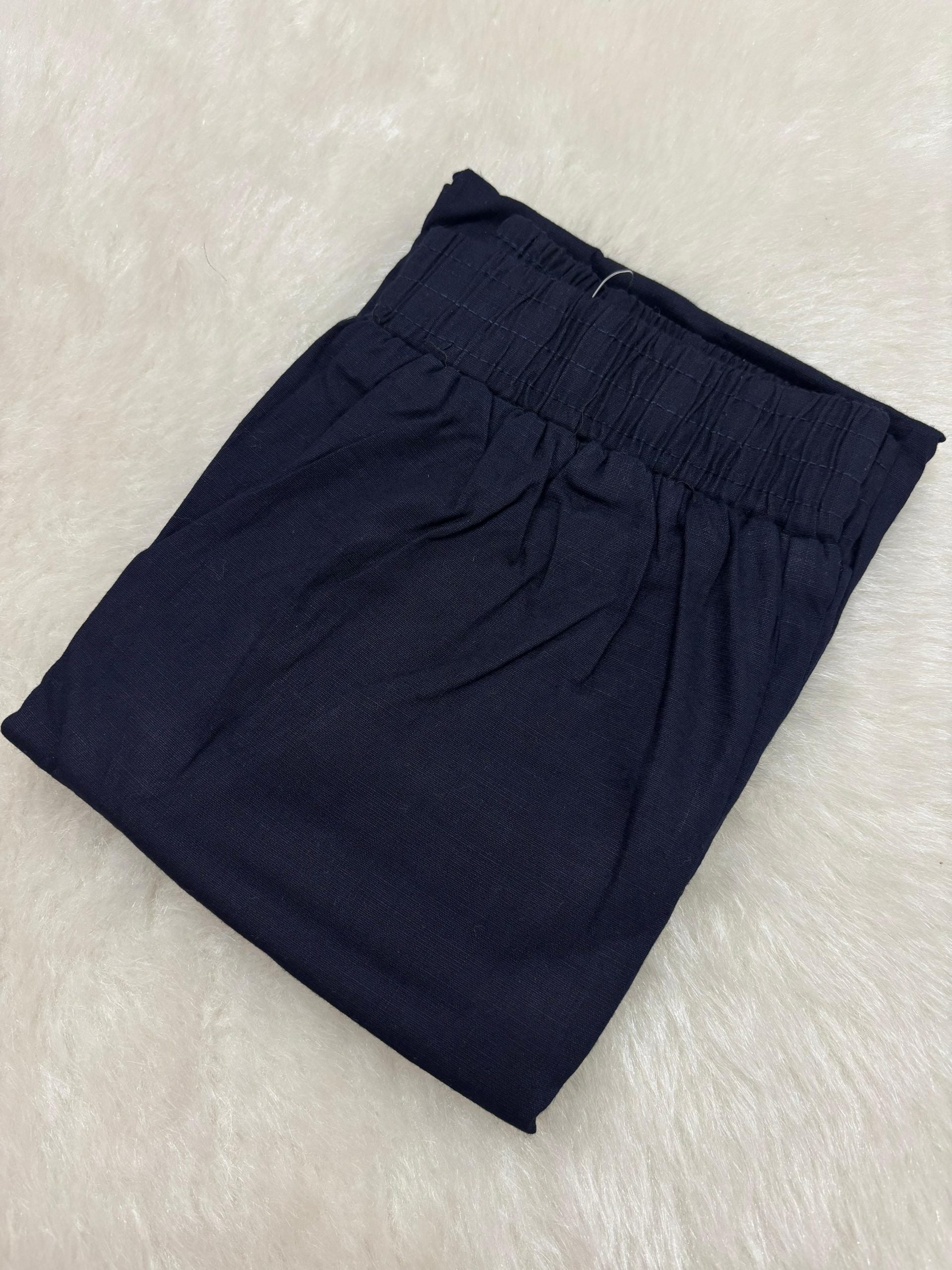 Straight Fit Stretchable Pant - NAVY BLUE