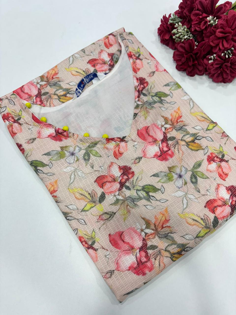 Kota Cotton Floral Printed Kurti