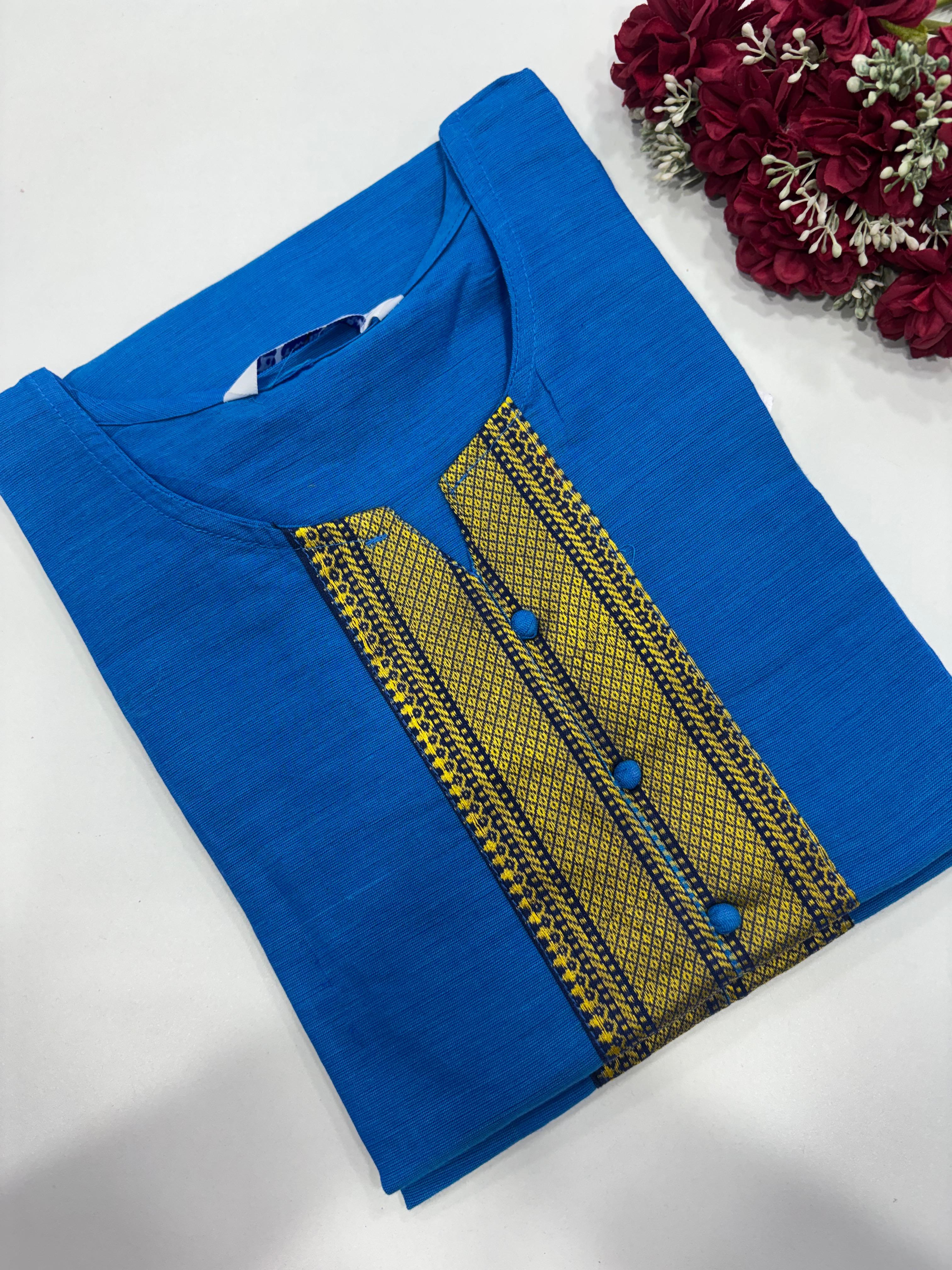 Chettinad Cotton Side Open Kurti