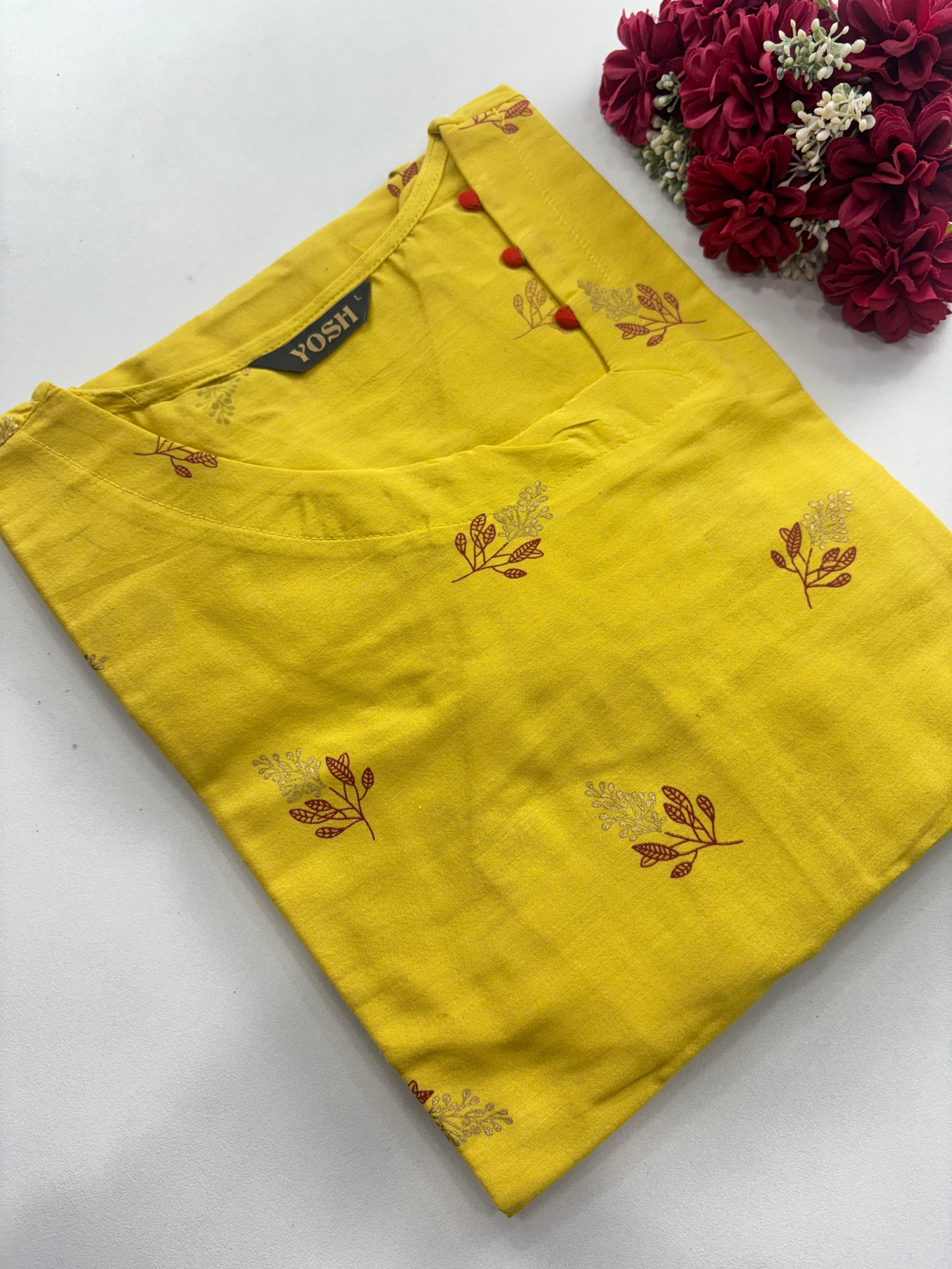 SS7009 Silk Printed Side Open Kurti