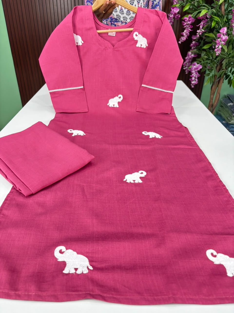 SS7046 Trendy Vatican Co-ord Set - Elephant Design