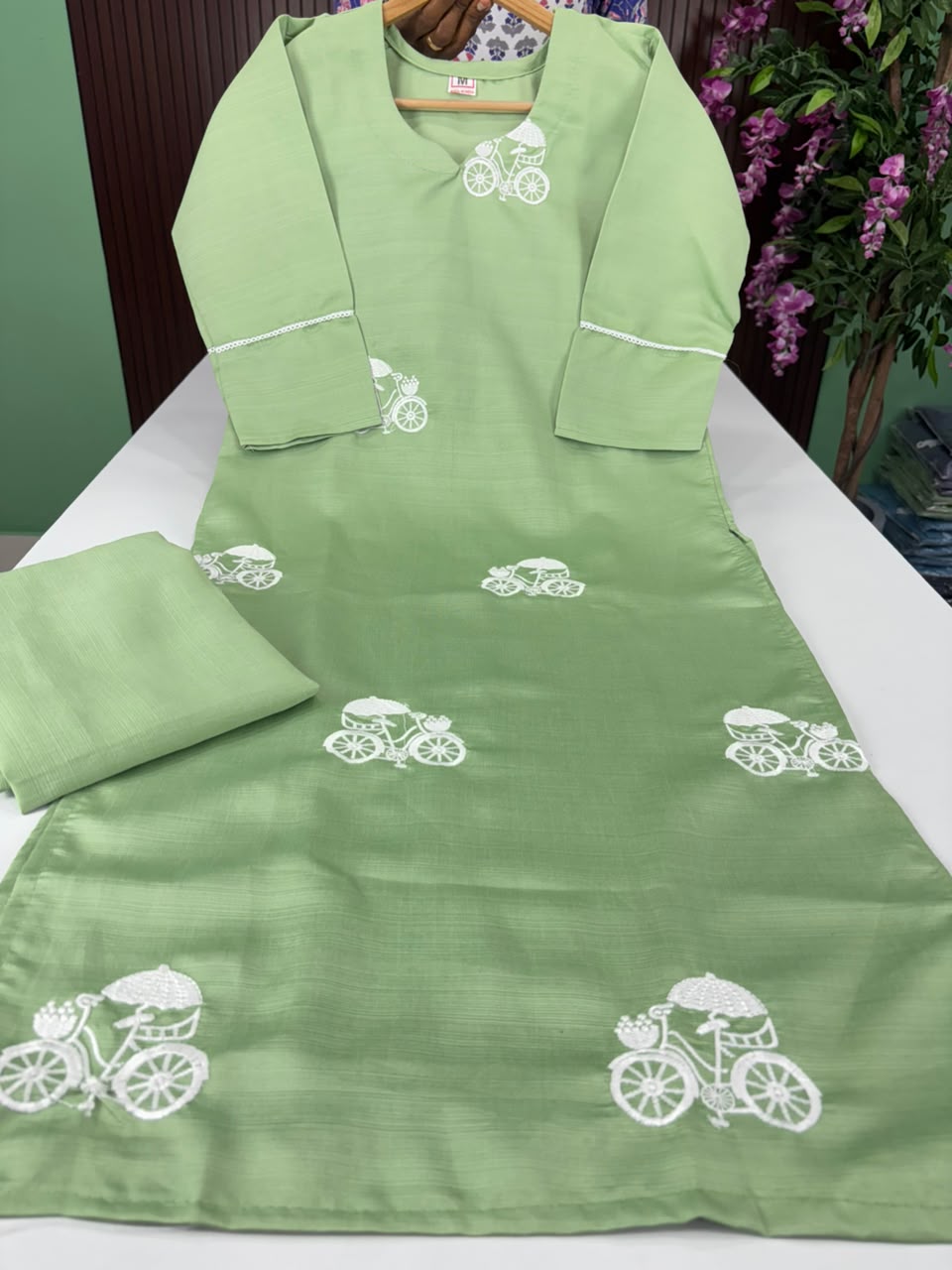 SS7053 Trendy Vatican Co-ord Set - Bycycle Design
