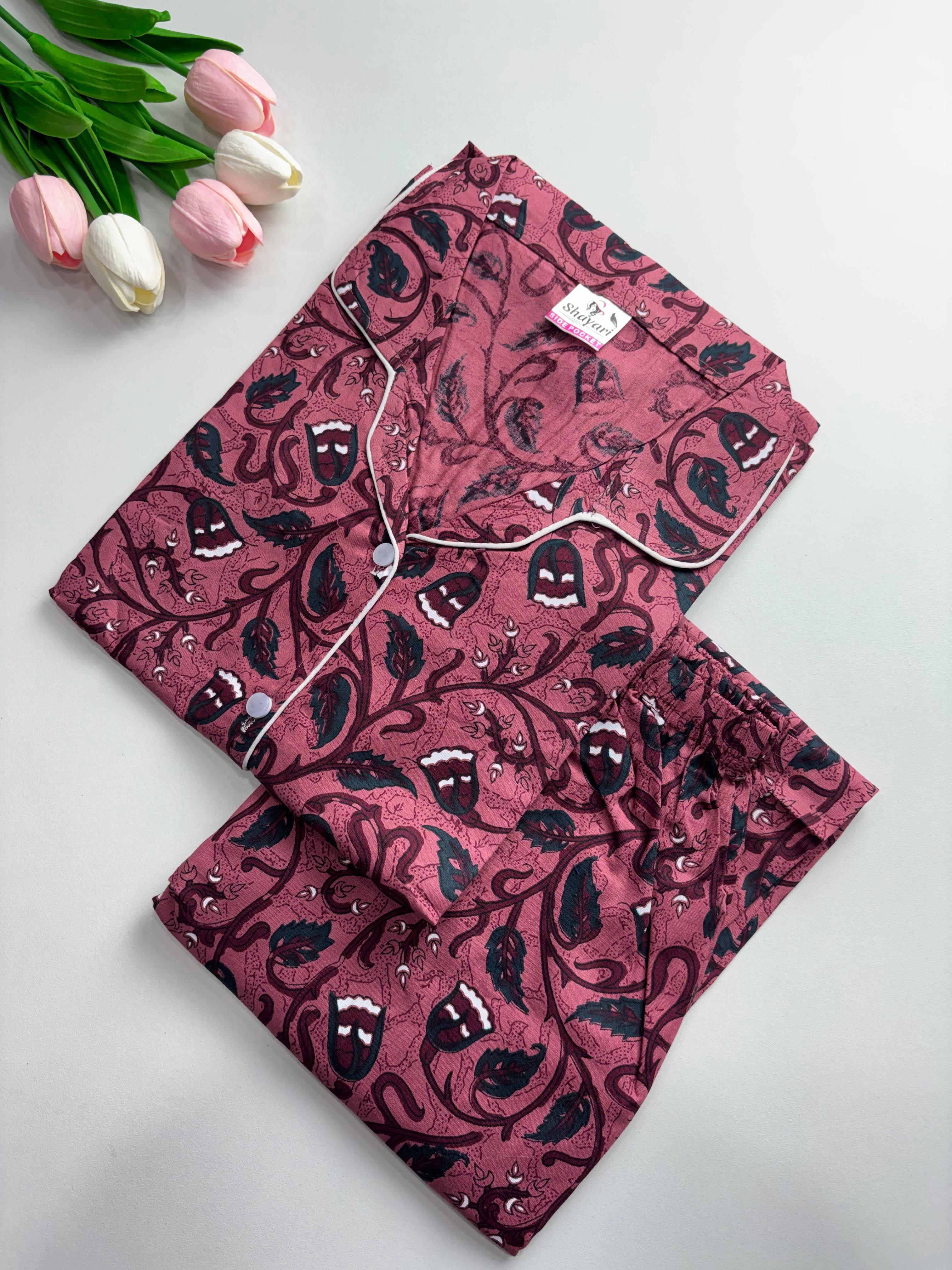 SS7076 Women’s Cotton Shirt and Pajama Set