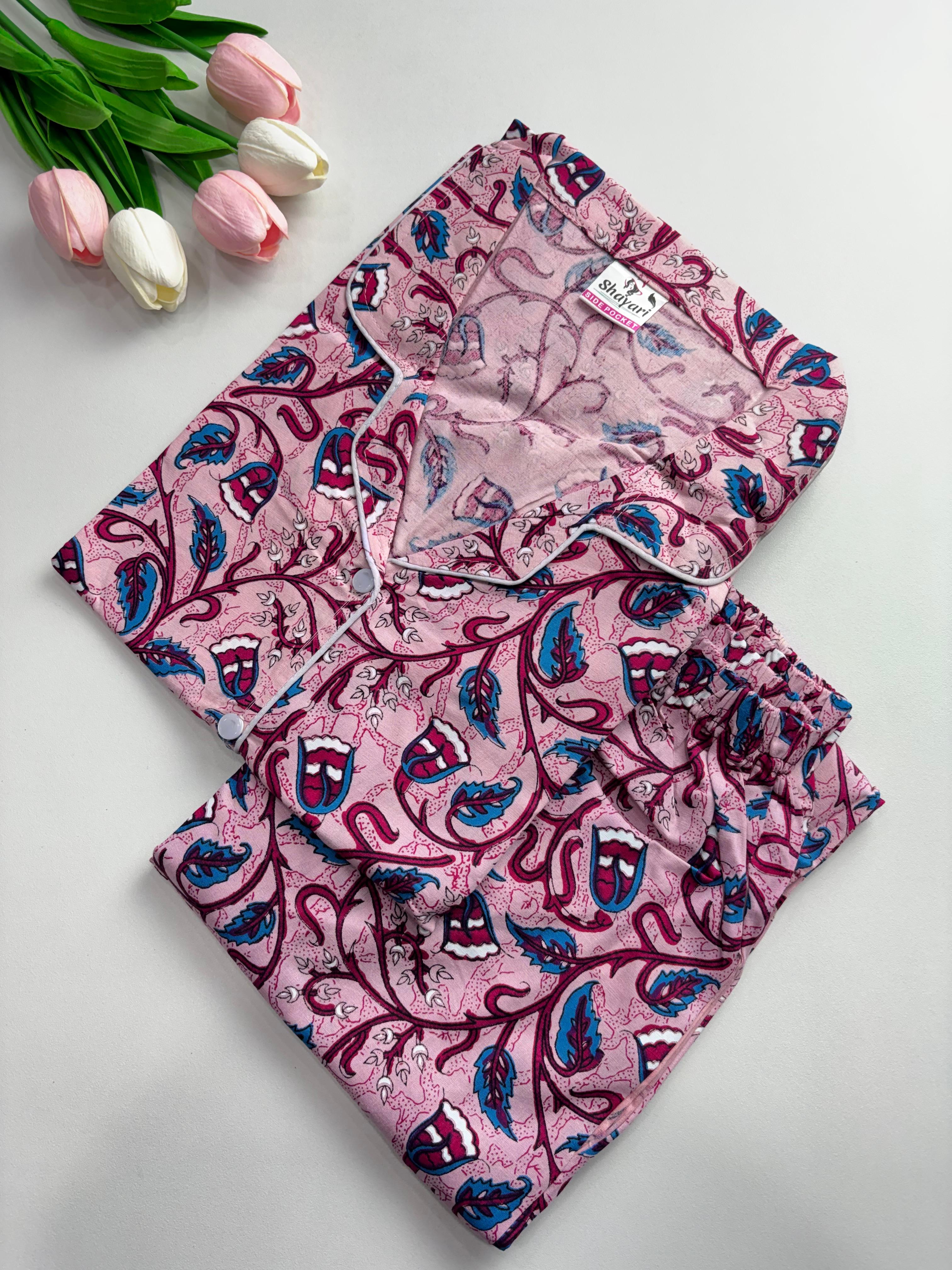 SS7079 Women’s Cotton Shirt and Pajama Set