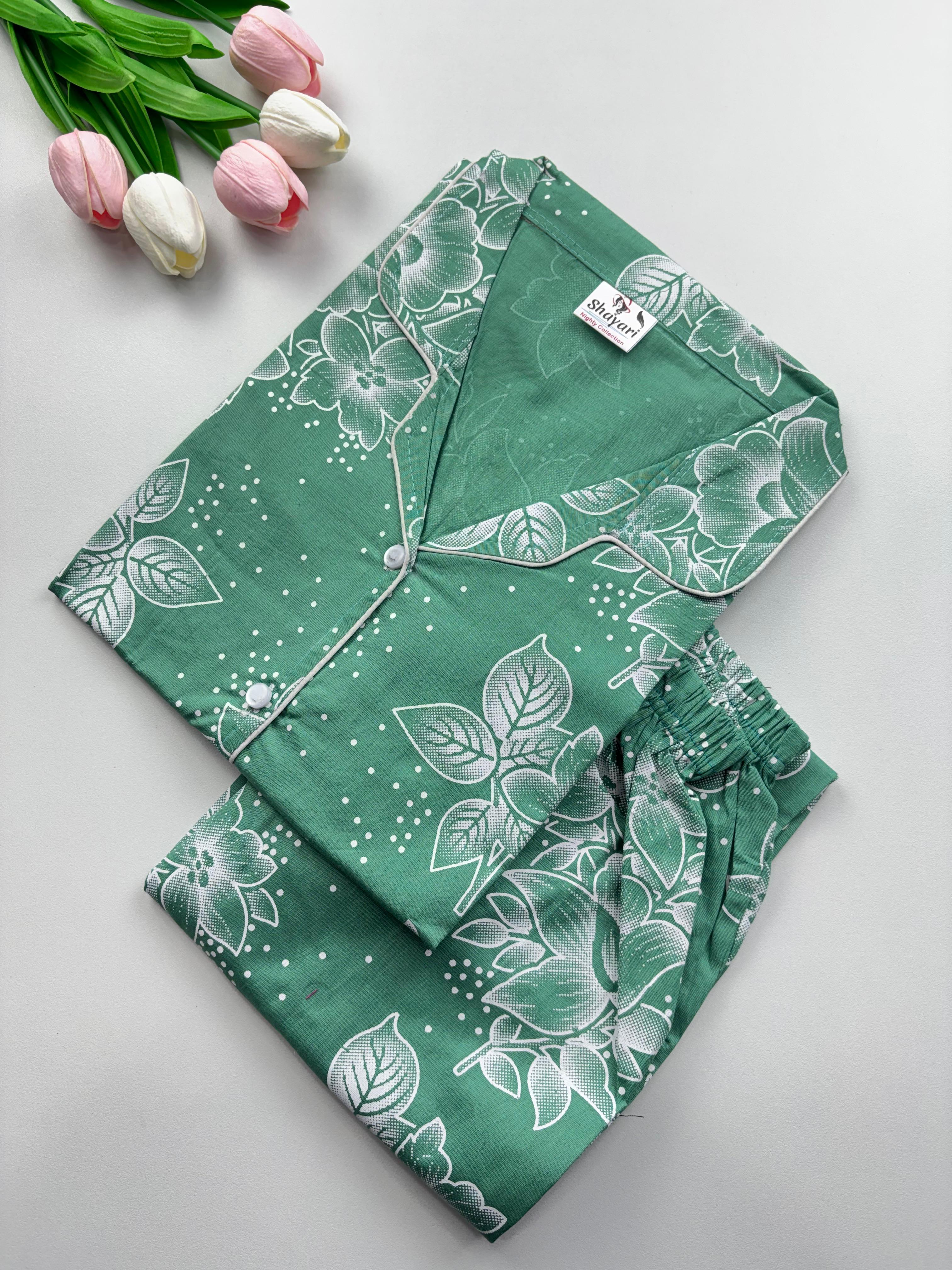 SS7087 Women’s Cotton Shirt and Pajama Set