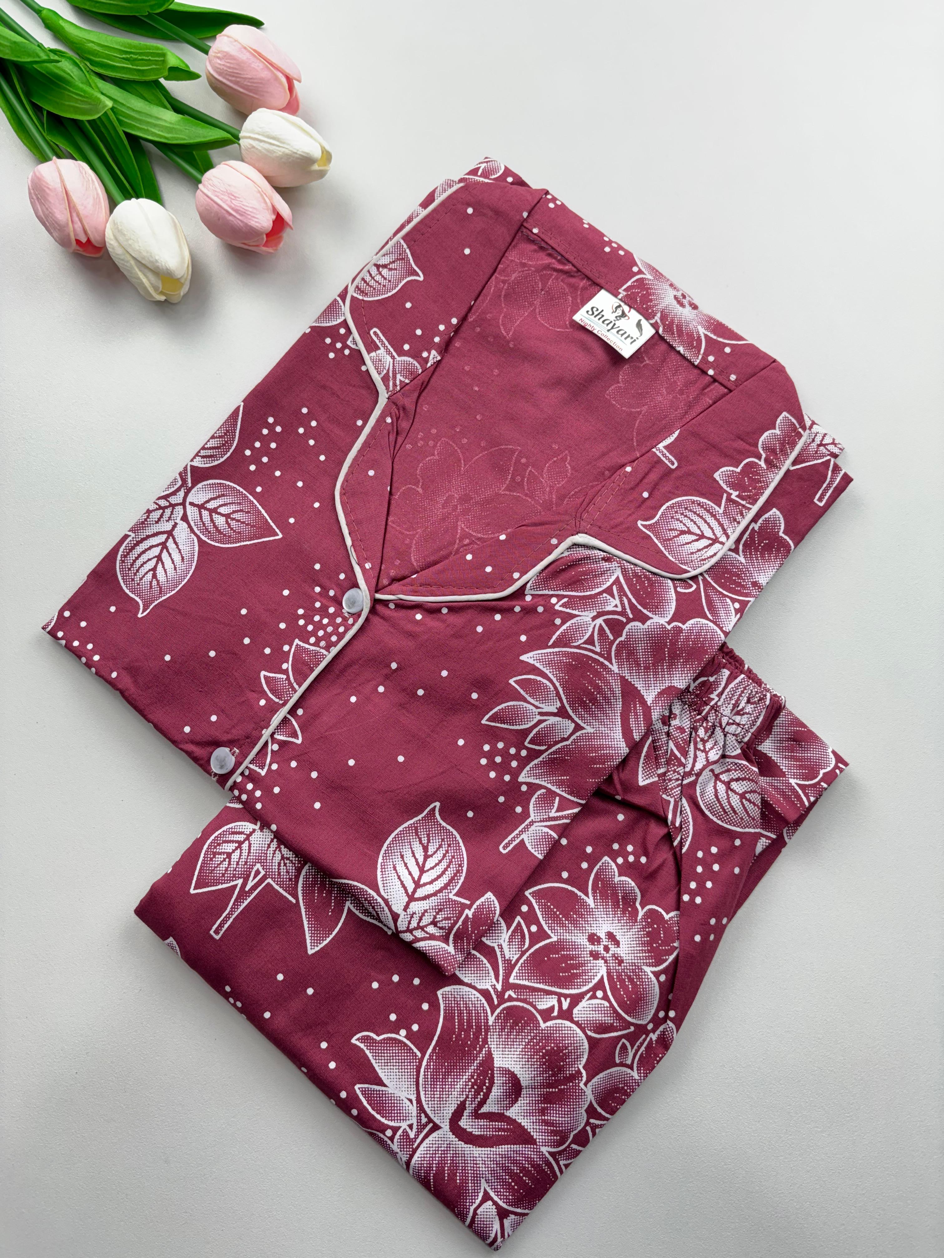 SS7089 Women’s Cotton Shirt and Pajama Set