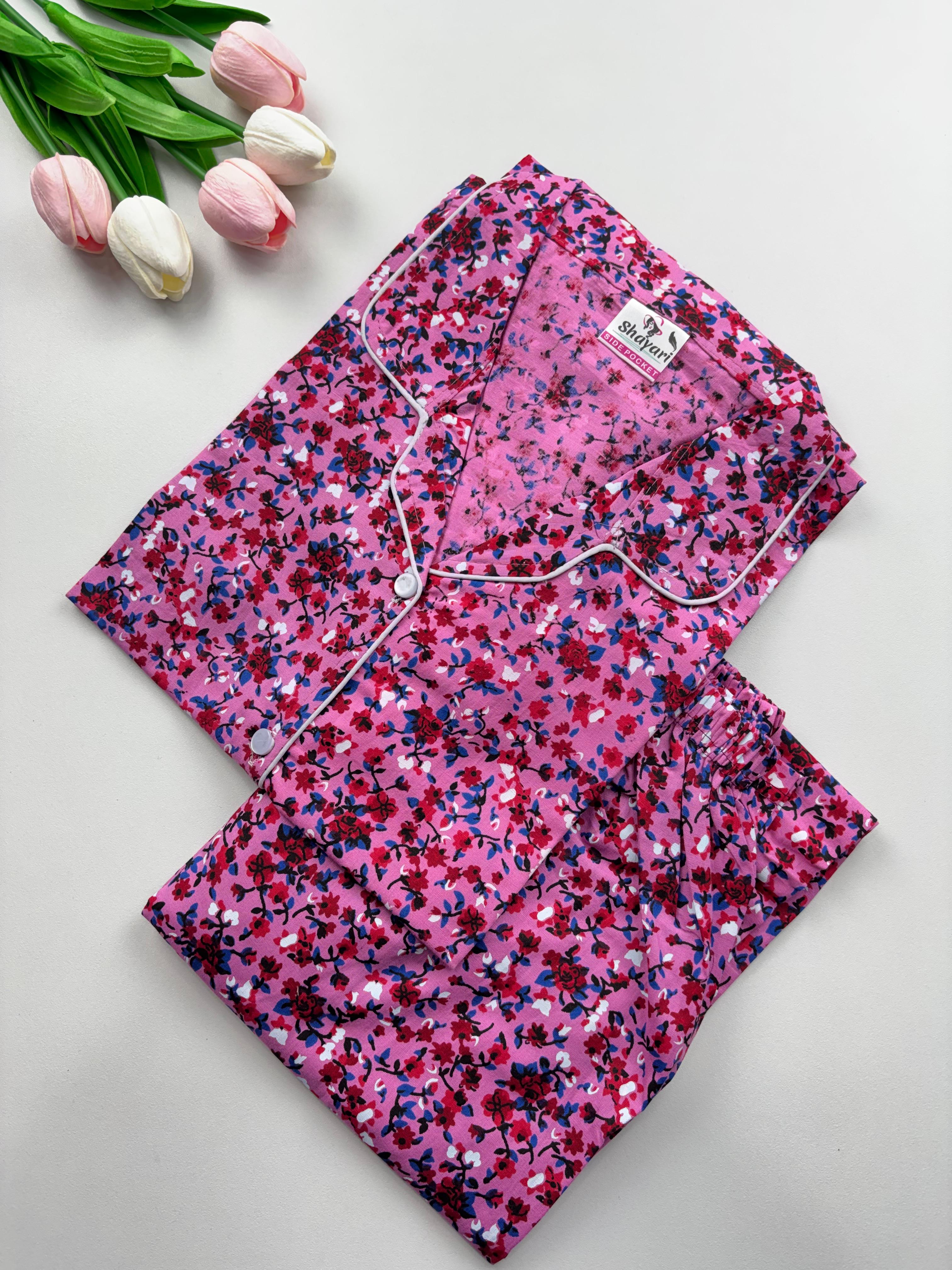 SS7085 Women’s Cotton Shirt and Pajama Set