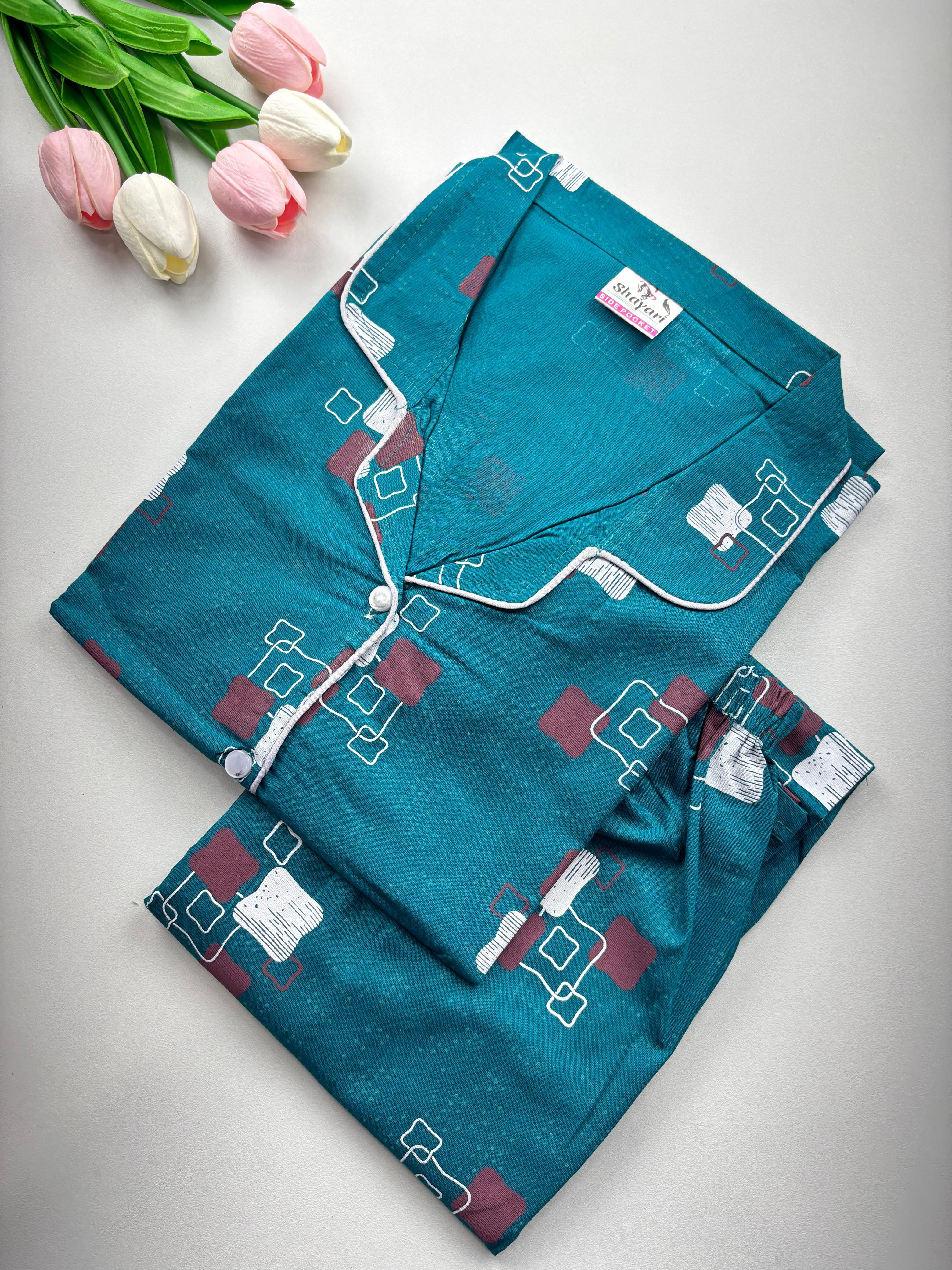 SS7100 Women’s Cotton Shirt and Pajama Set