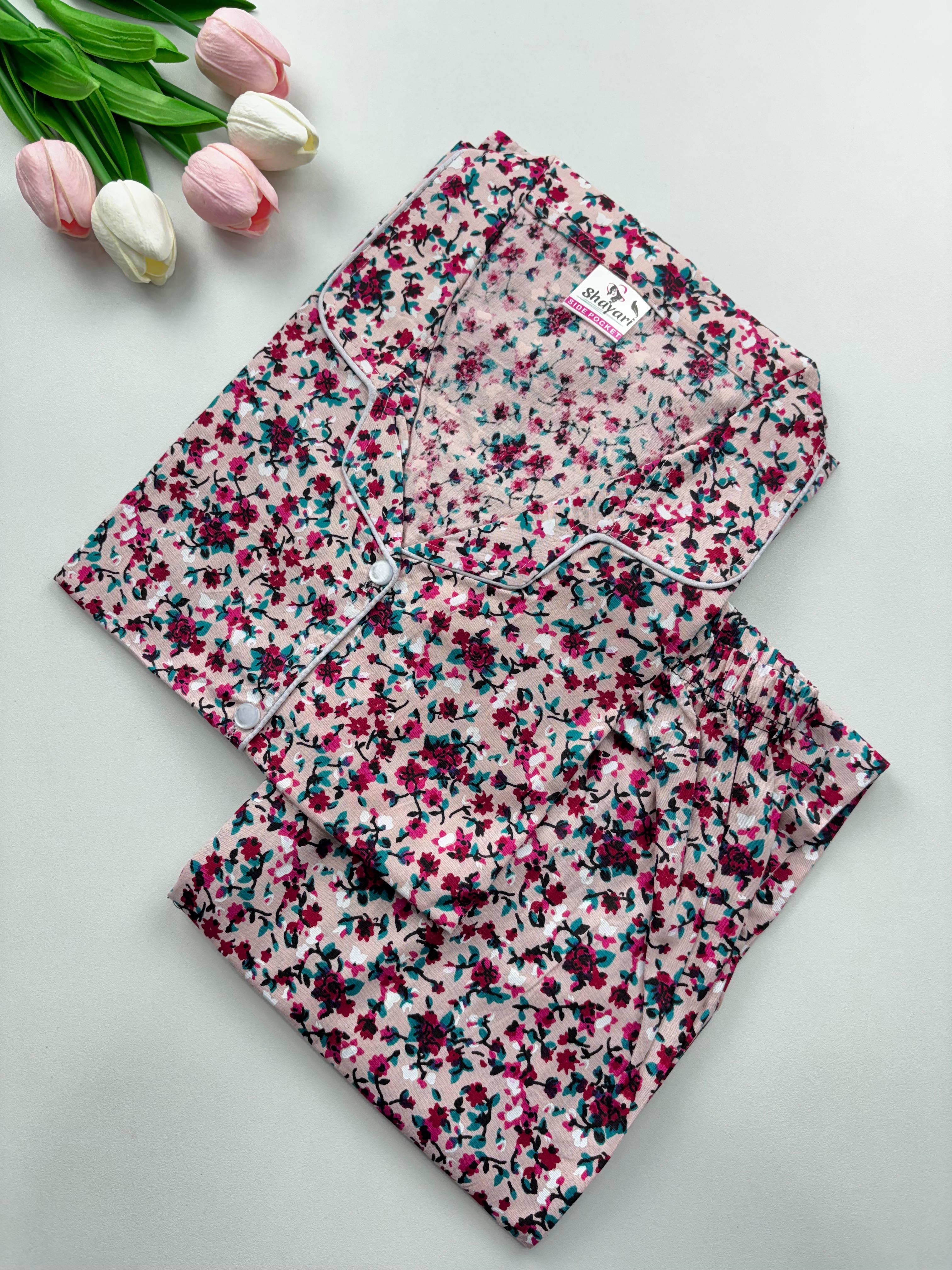 SS7083 Women’s Cotton Shirt and Pajama Set