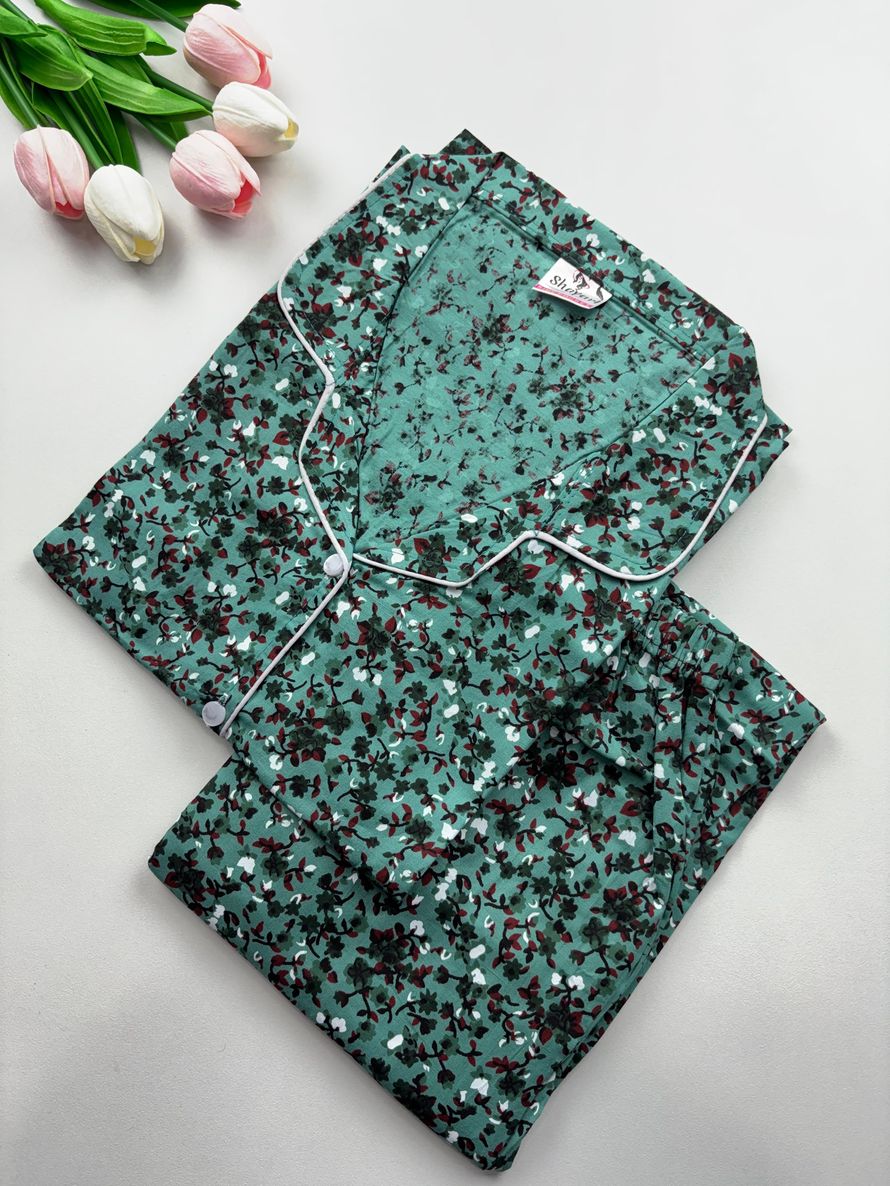 SS7082 Women’s Cotton Shirt and Pajama Set
