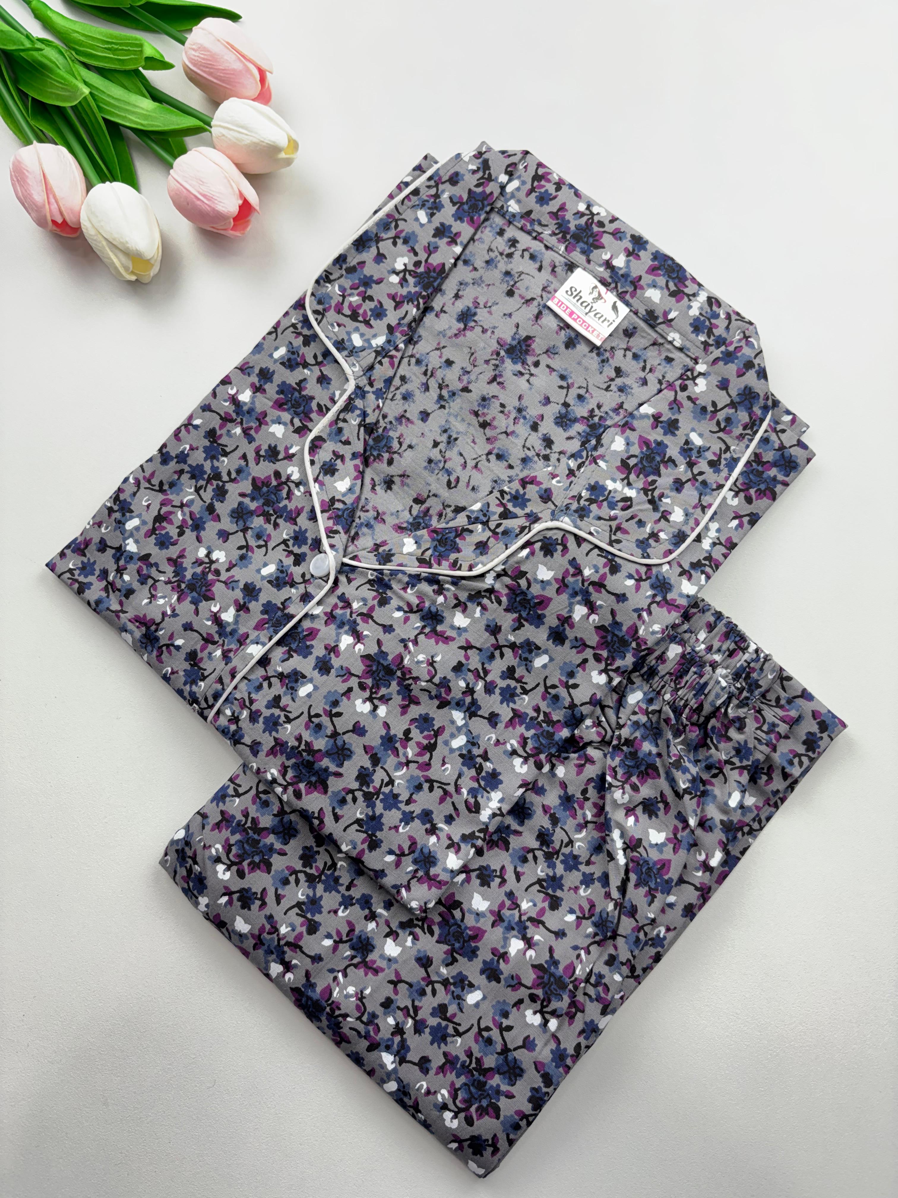 SS7081 Women’s Cotton Shirt and Pajama Set